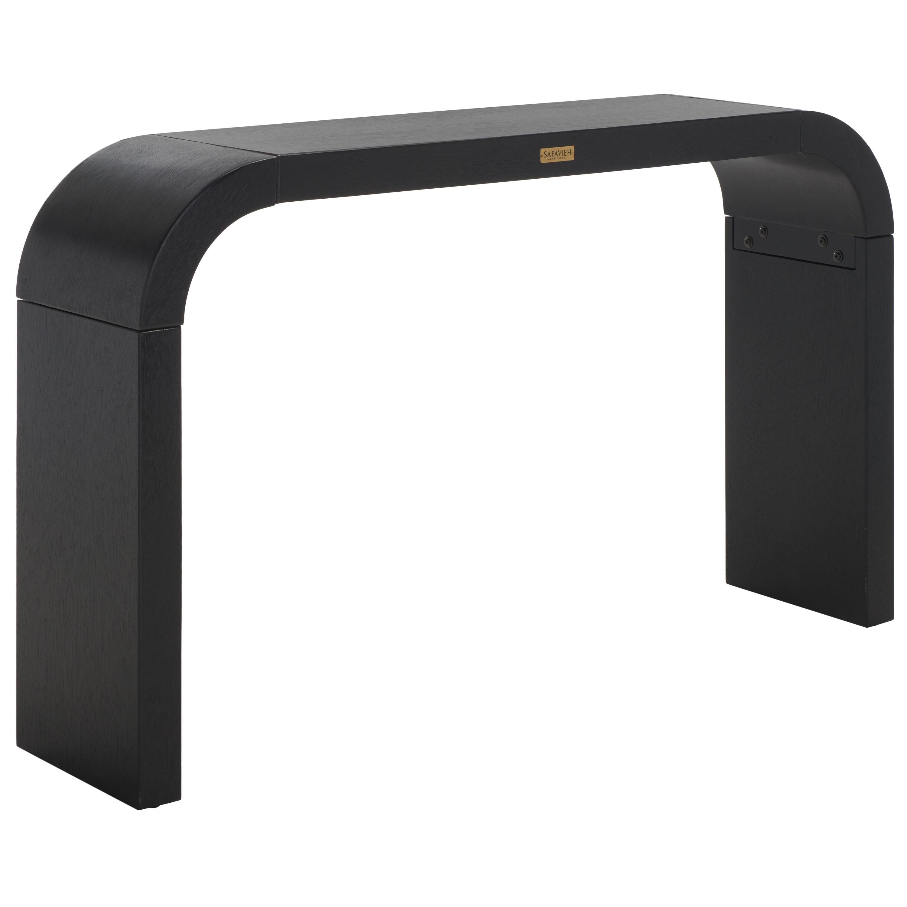 Liasonya Curved Console Table - Black - Safavieh