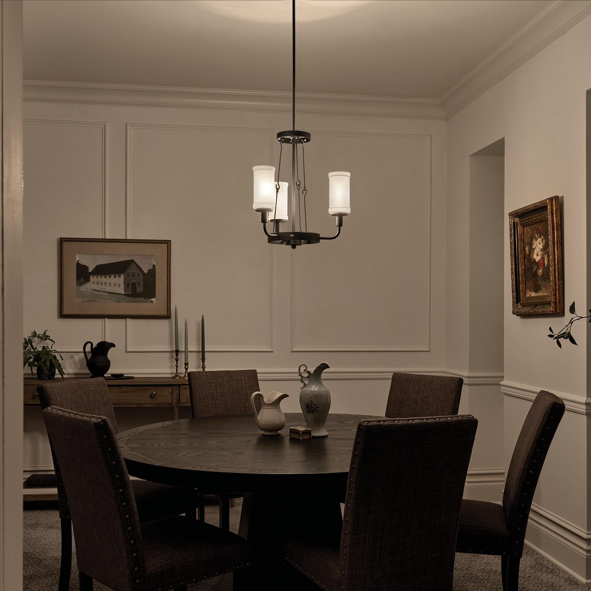 Kichler Lighting Vetivene 3 - Light Chandelier in  Textured Black