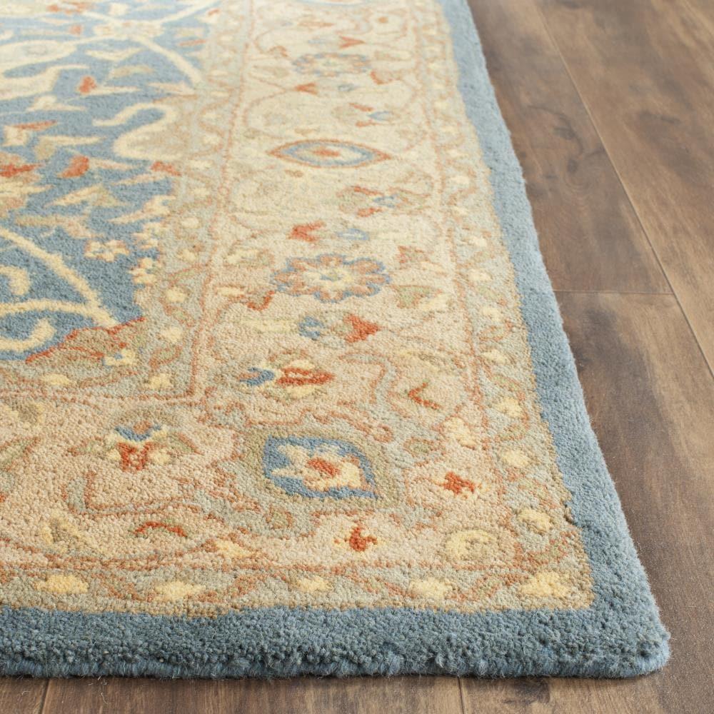SAFAVIEH Antiquity Lilibeth Traditional Floral Wool Area Rug, Blue, 5' x 8'