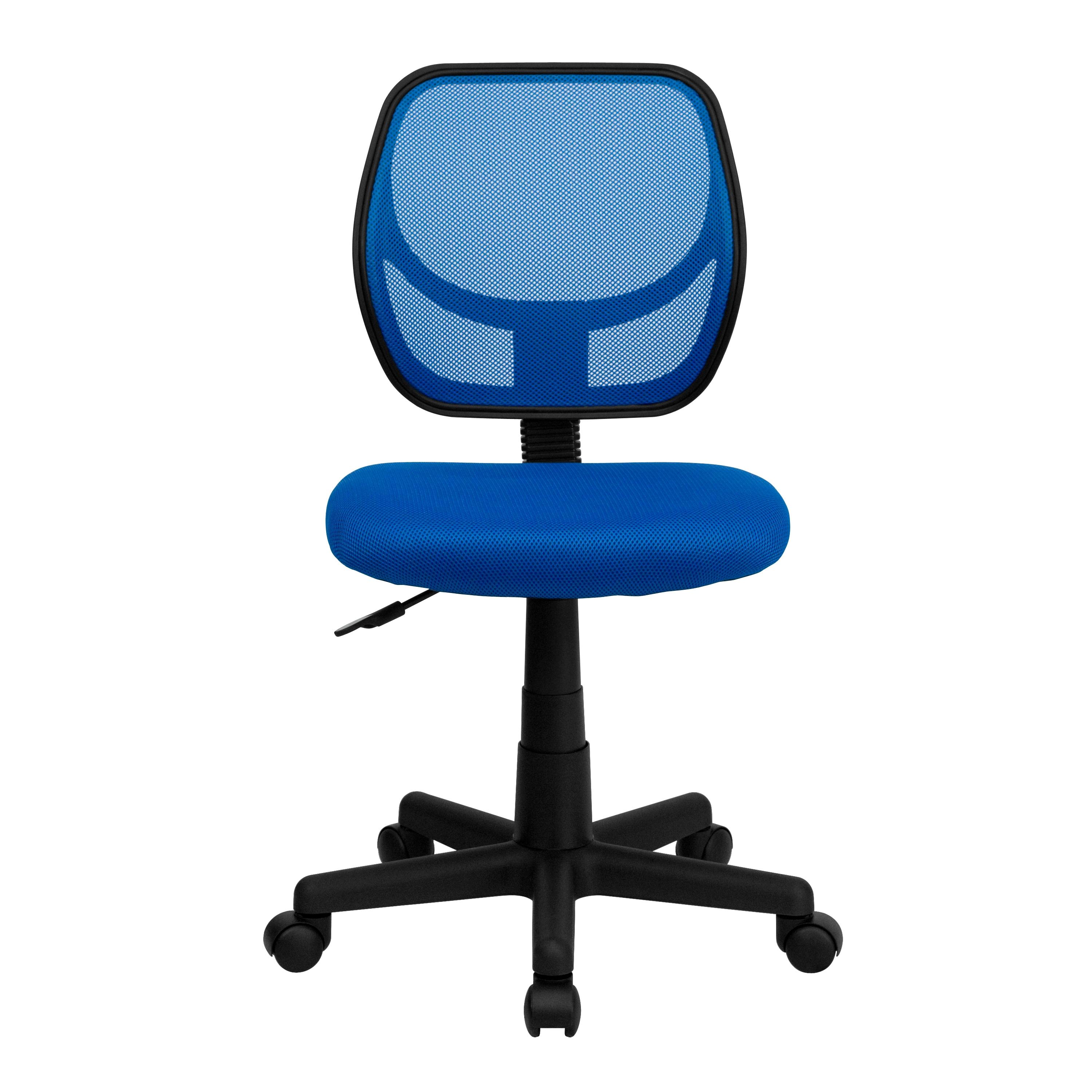 Flash Furniture Low Back Blue Mesh Swivel Task Office Chair