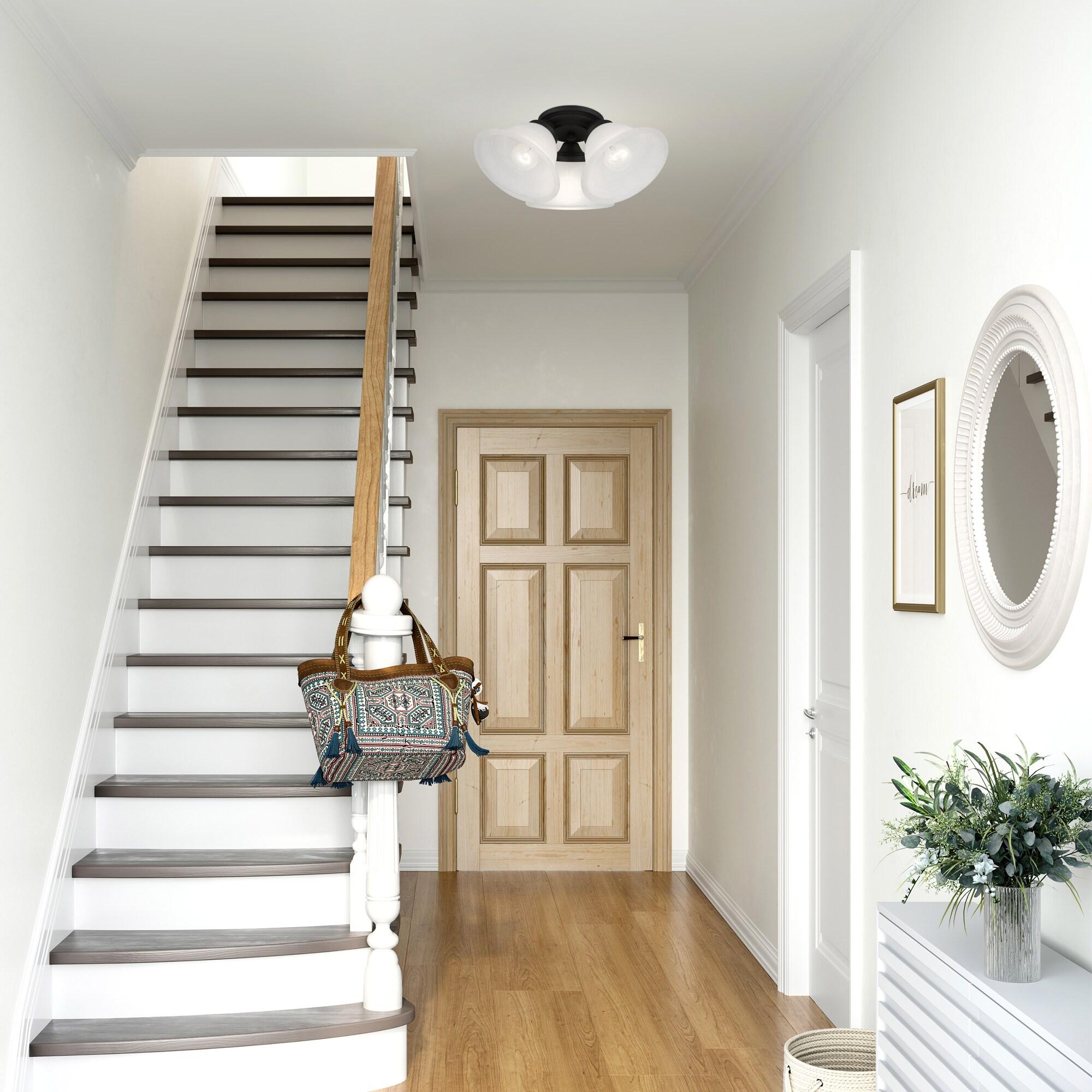 Livex Lighting Wynnewood 3 - Light Flush Mount in  Black