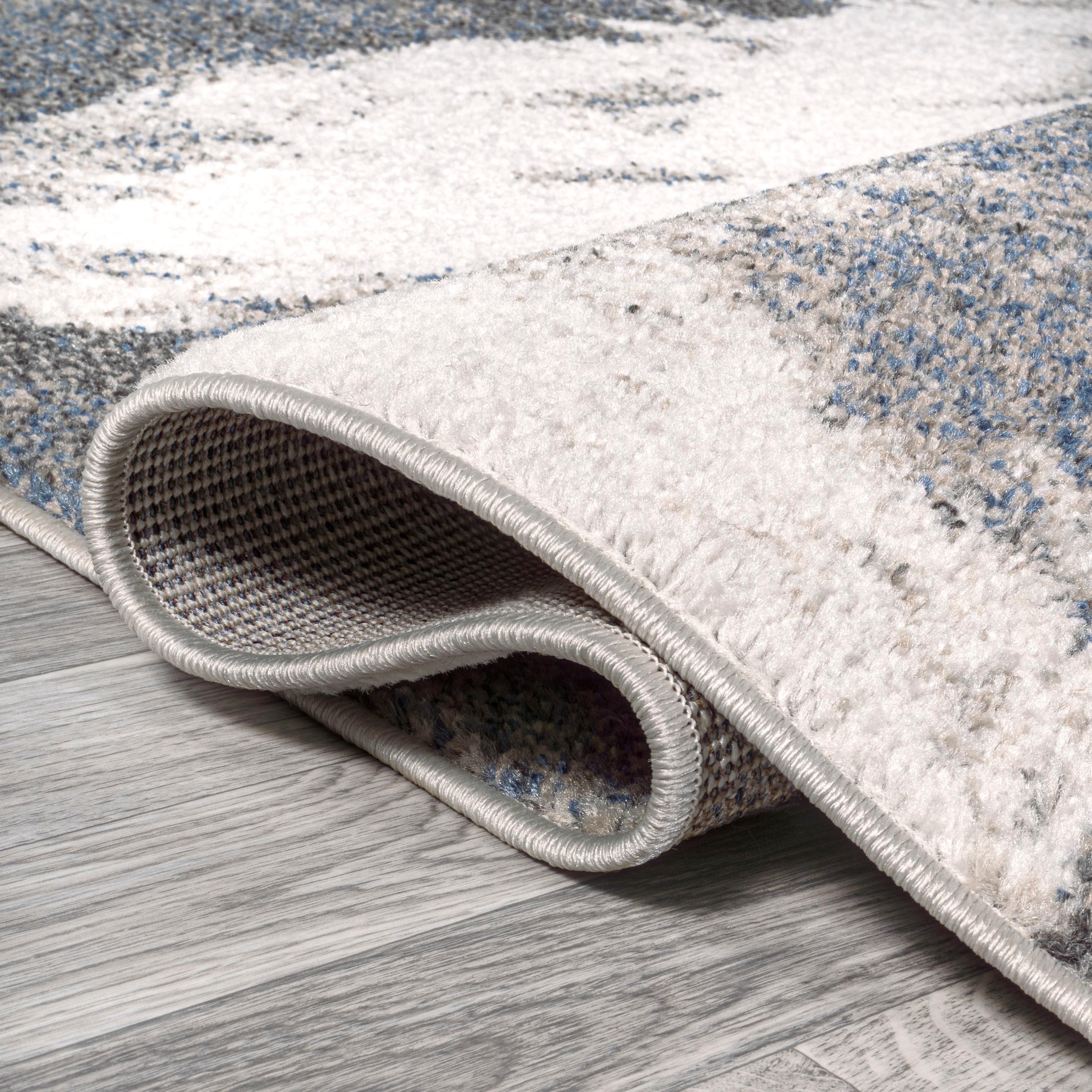 3' x 5' Petalo Abstract Two-Tone Modern Area Rug, Gray/Cream - JONATHAN Y
