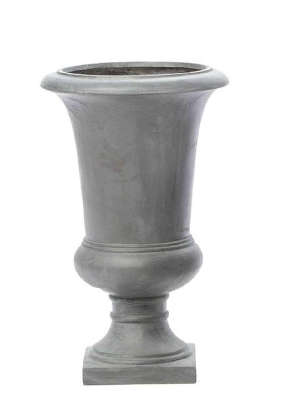 Alfresco Home Jovina Fiberstone Small Urn Planter in Antique Dark Bronze