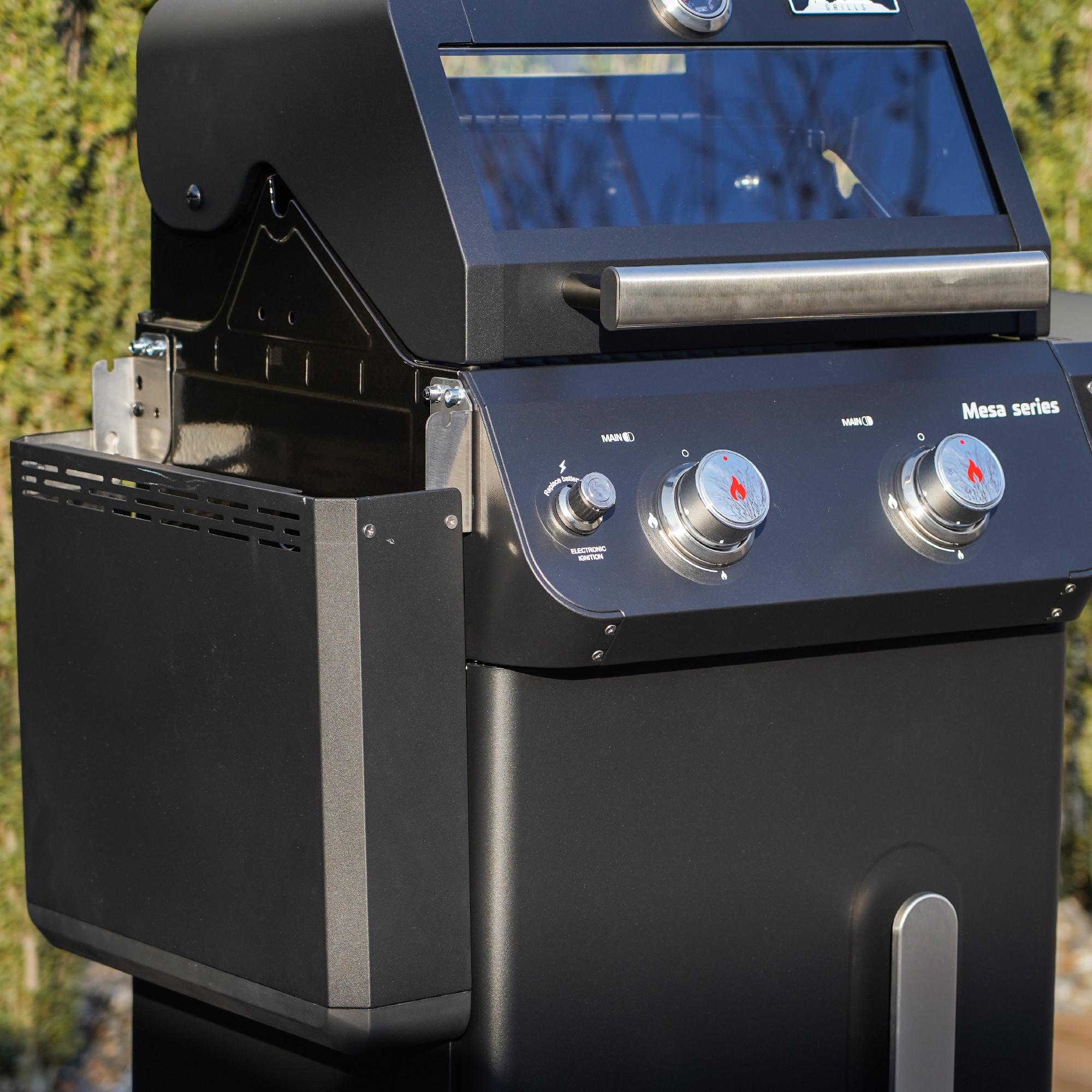 Monument Grills Mesa Series 2-Burner Free Standing Stailless Liquid Propane 24000 BTU Gas Grill with Cabinet