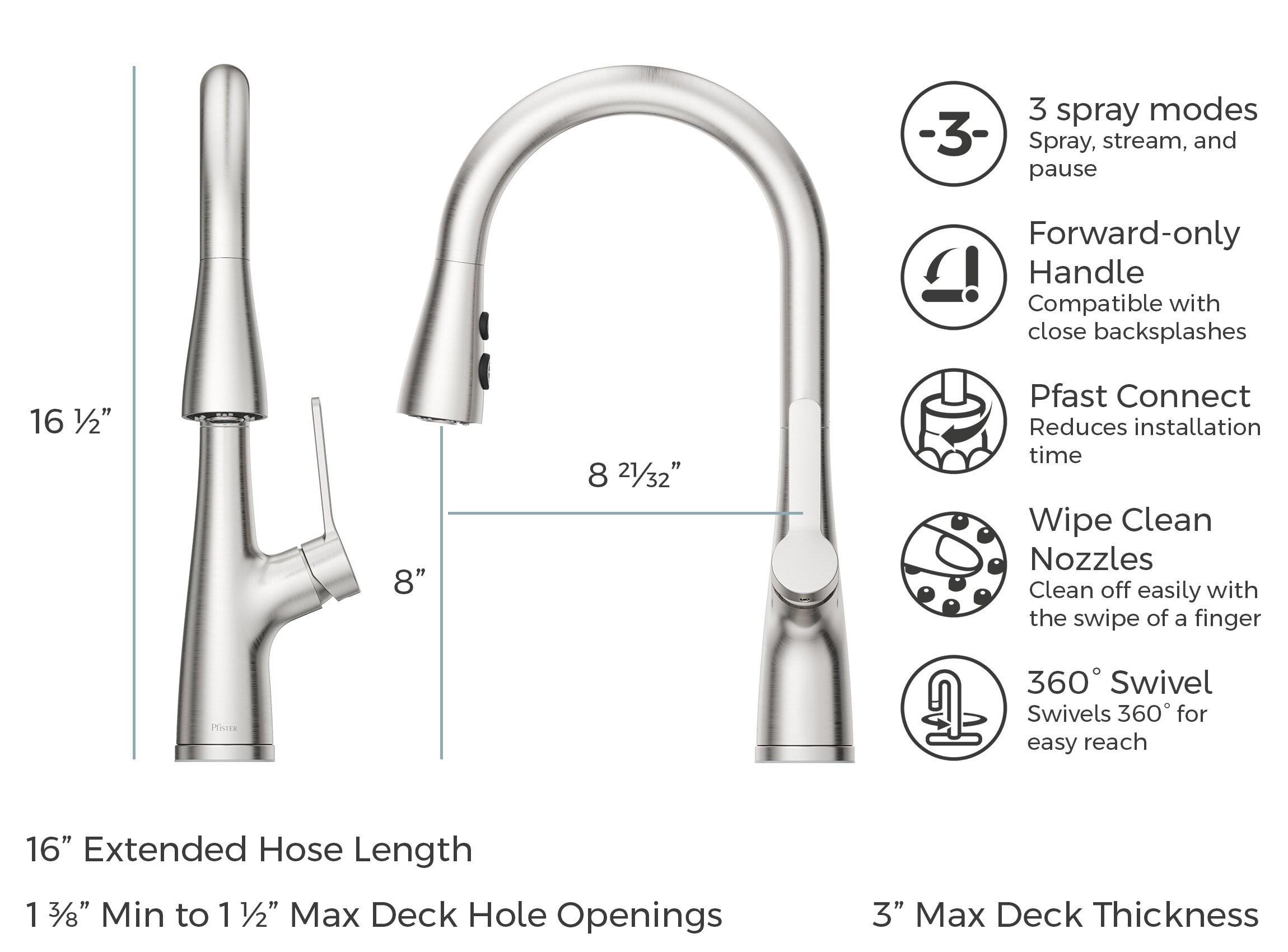 Neera Pull Down Single Handle Kitchen Faucet