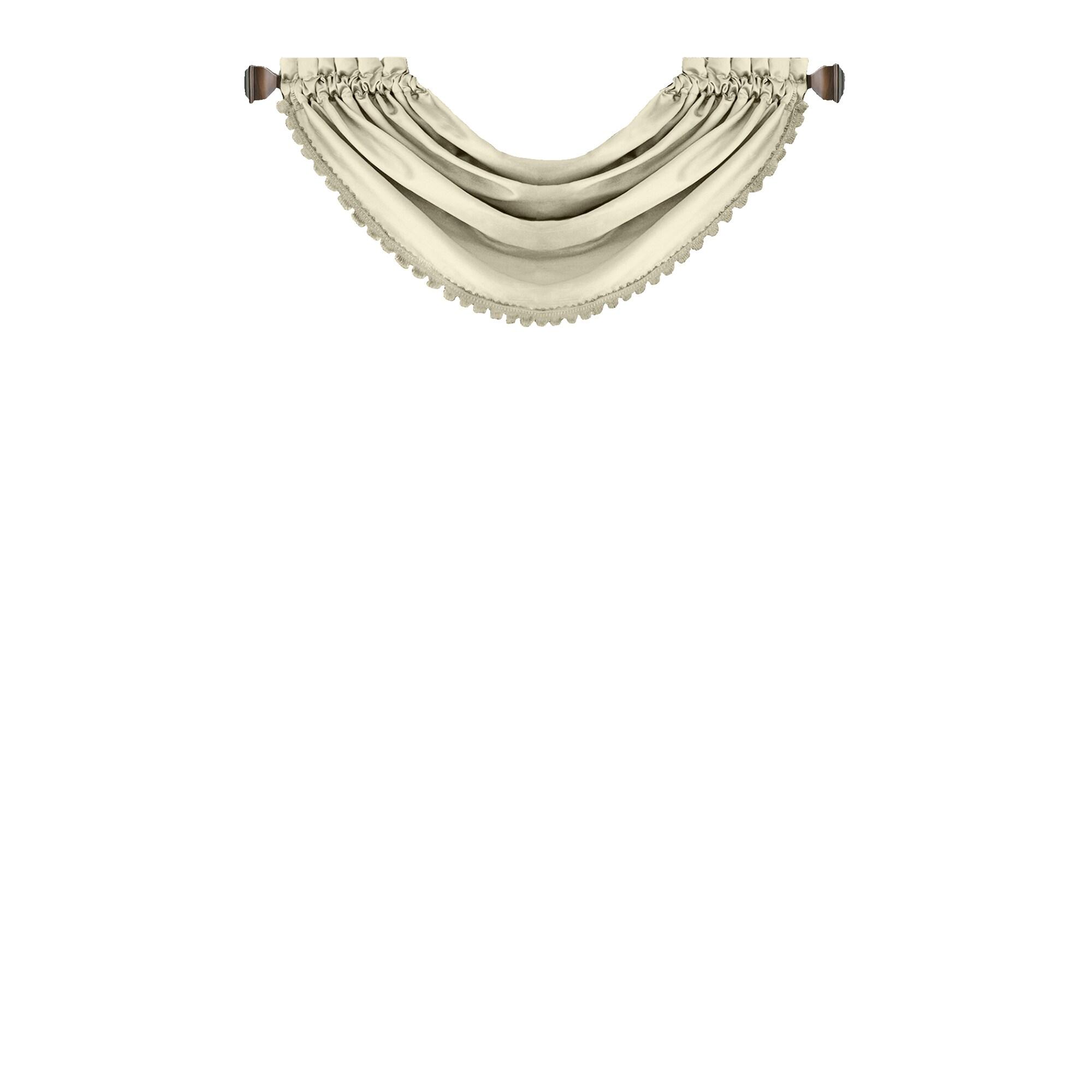 All Seasons Single Waterfall Window Valance - 52" x 36" - Ivory - Elrene Home Fashions