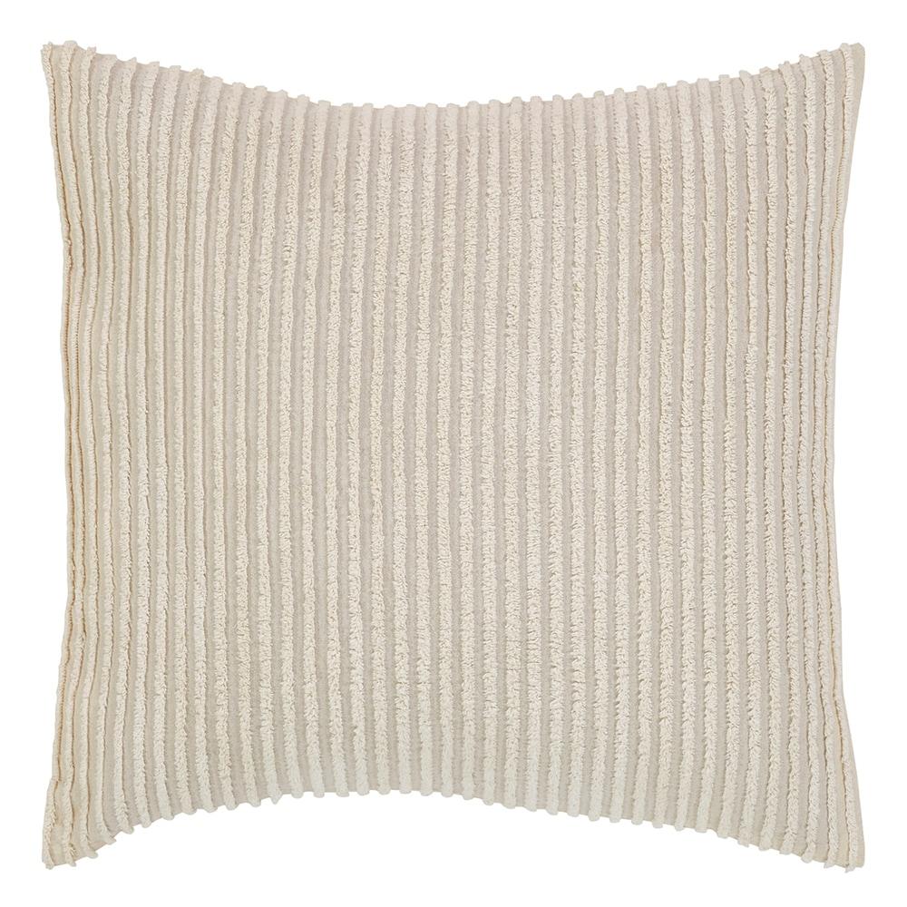 Better Trends Jullian Collection 100% Cotton Tufted Pillow Sham with Stripe Pattern Machine Washable Pillow Cover