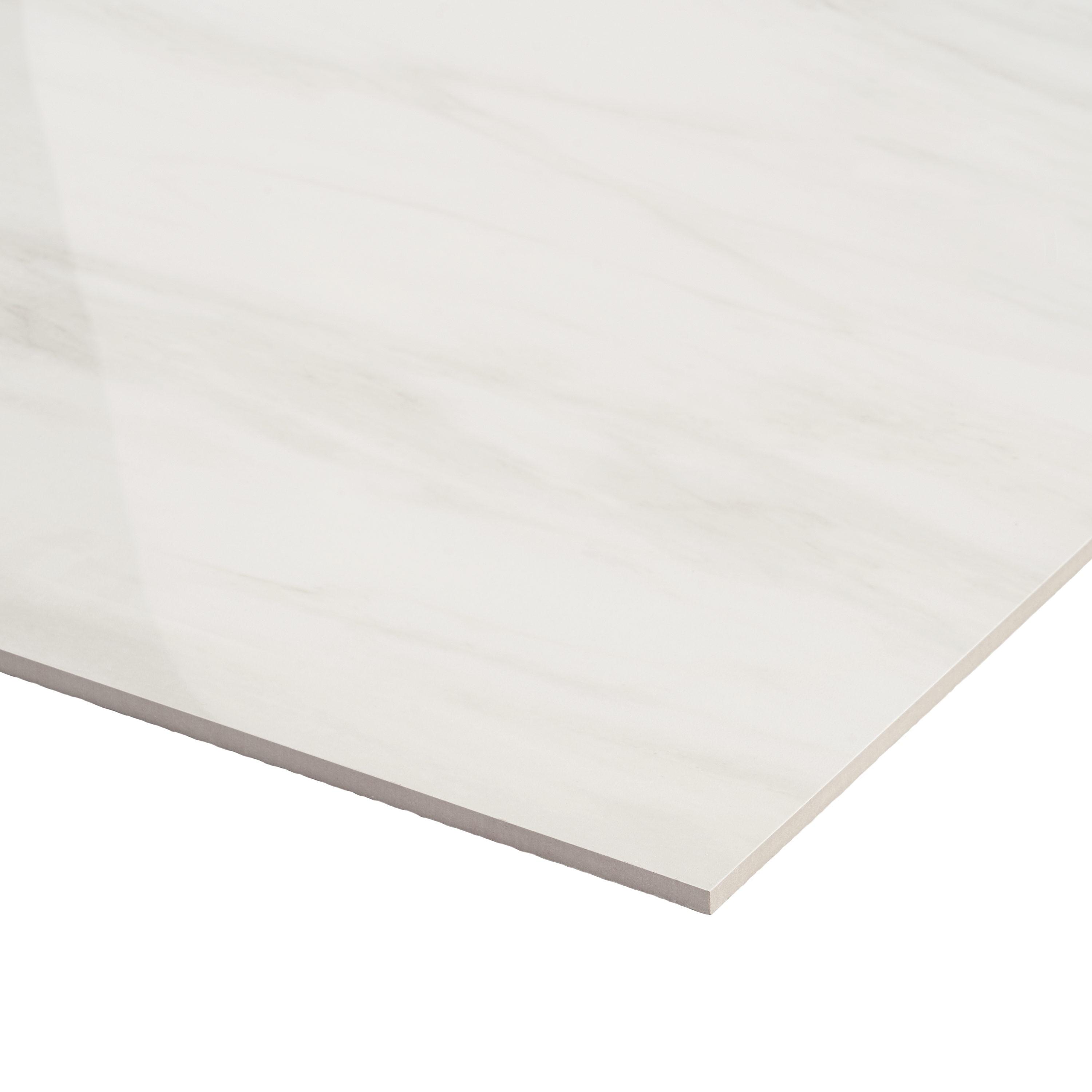 24" x 24" Polished Marble Look Porcelain Floor and Wall Tile (15.5 Sq. Ft. / Case)