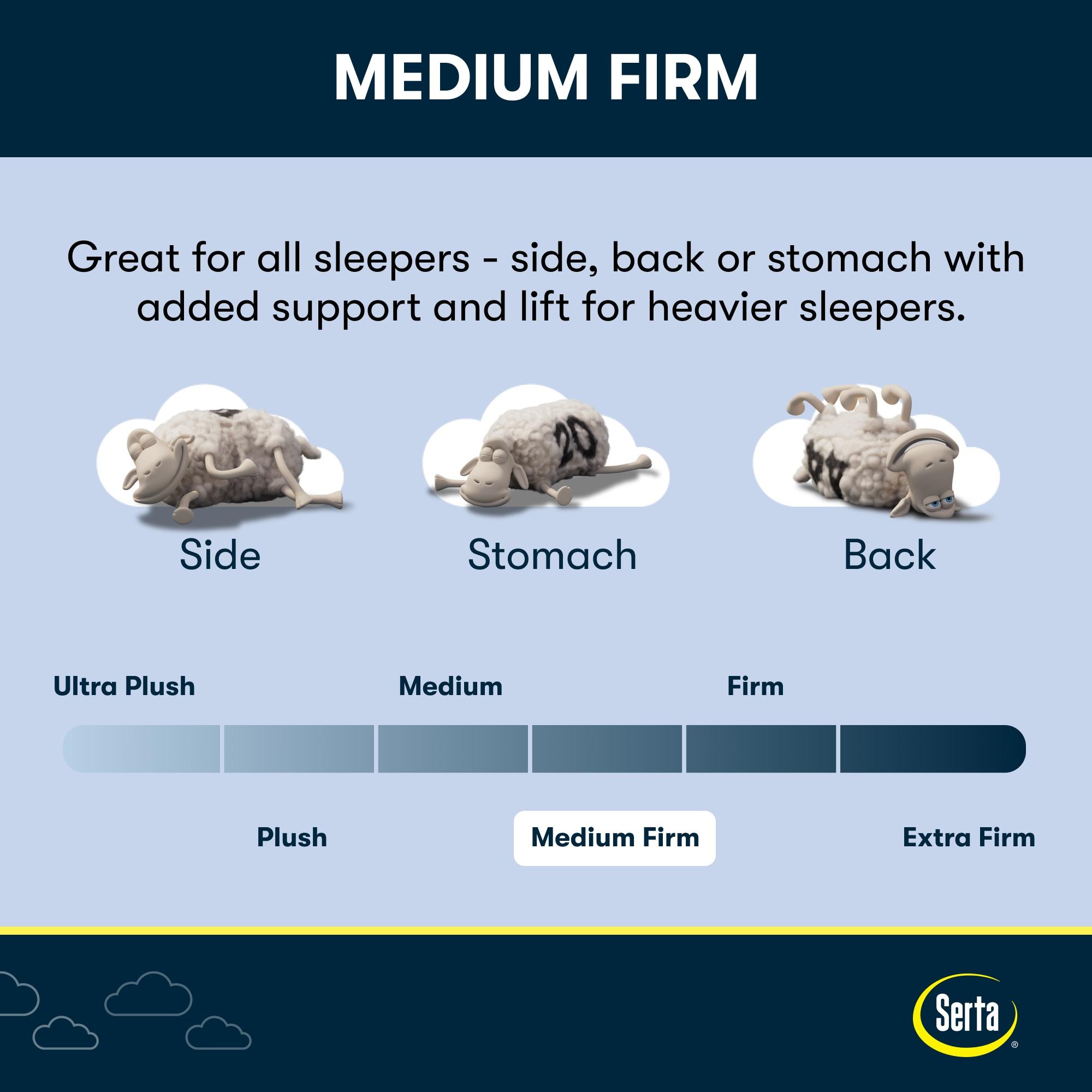 Serta Perfect Sleeper Nestled Night 10" Memory Foam Medium Firm Mattress -Twin - Memory Foam; Fiberglass-Free