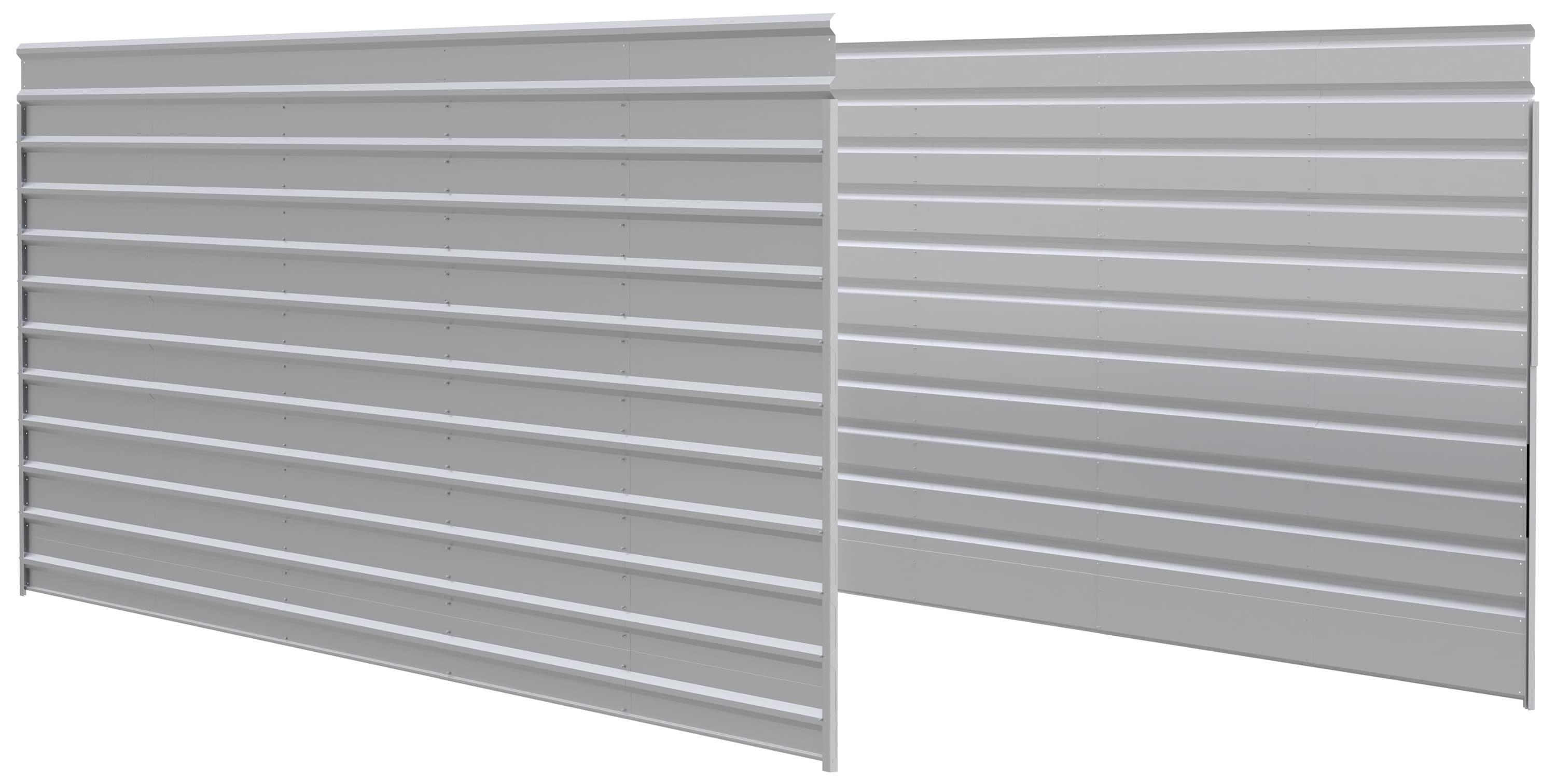 Arrow 9 x 24 ft Charcoal Two Sided Steel Carport Enclosure