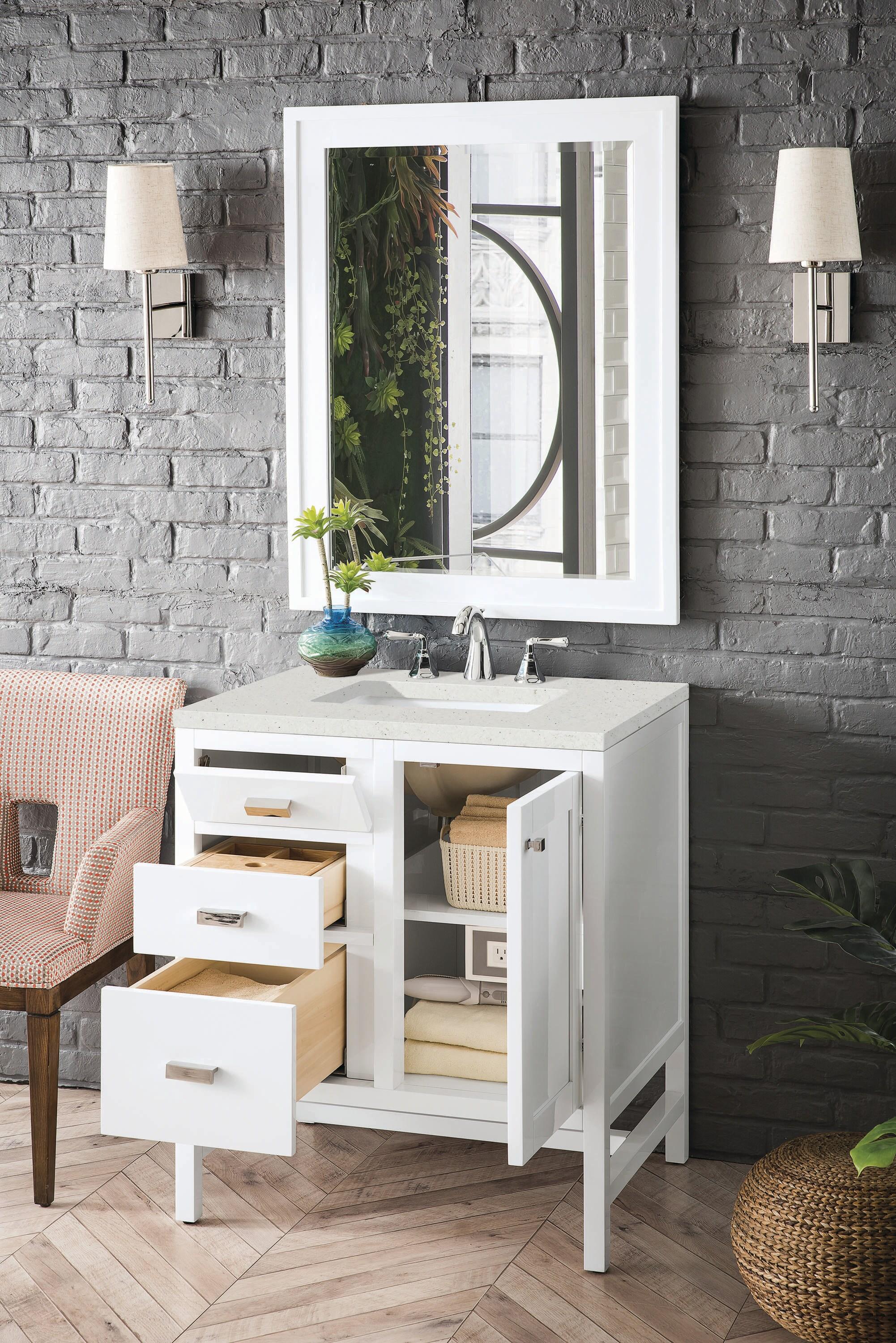 Addison 30'' Single Bathroom Vanity with Quartz Top