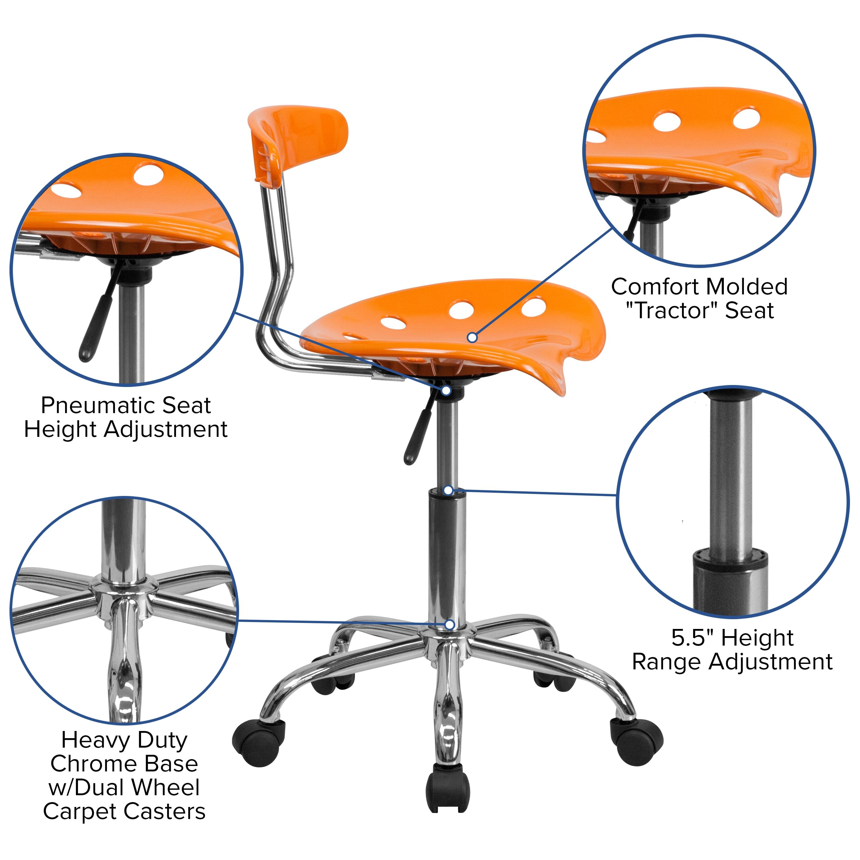 Bonavant Adjustable Swivel Chair for Desk and Office with Tractor Seat