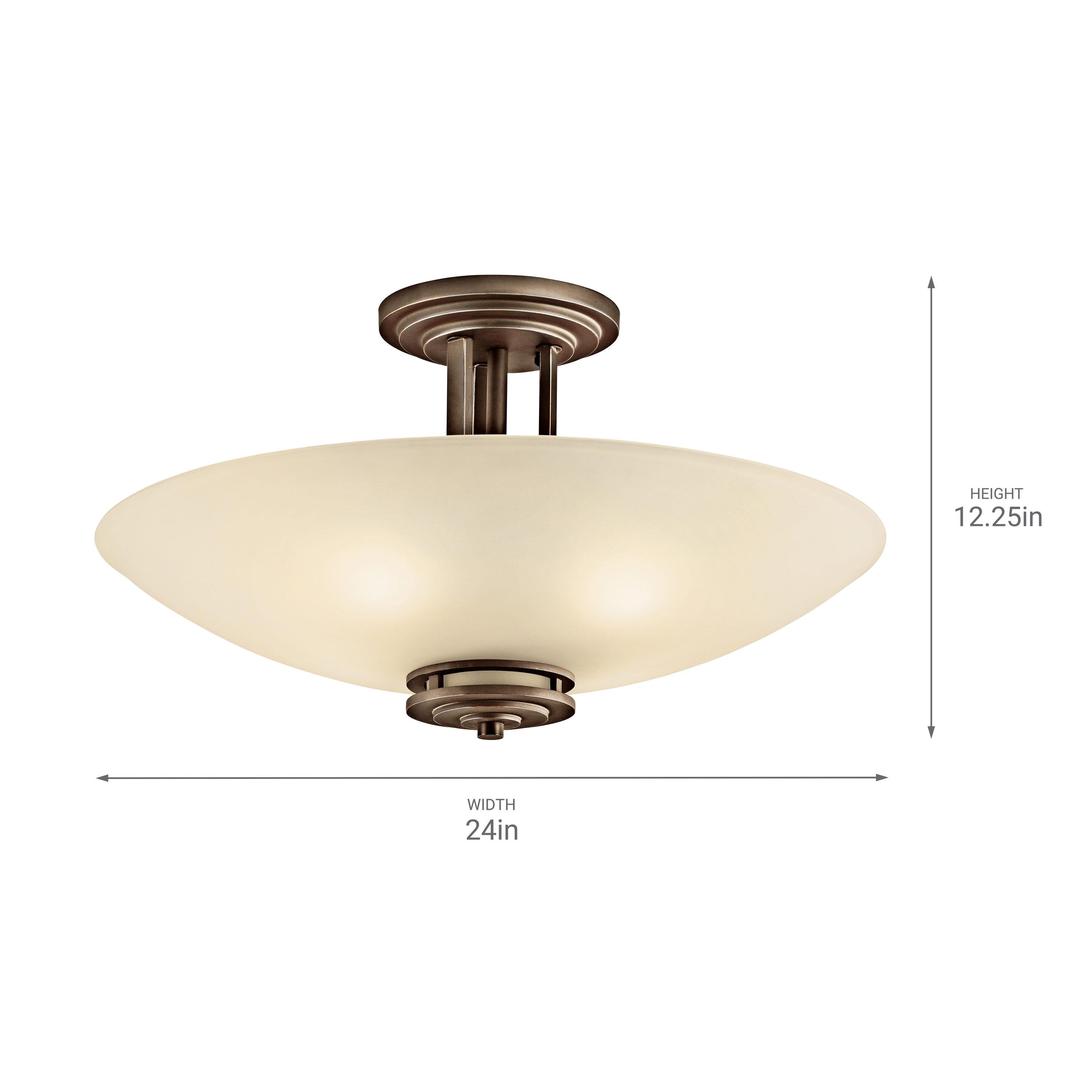 Hendrik Glass Semi Flush Mount