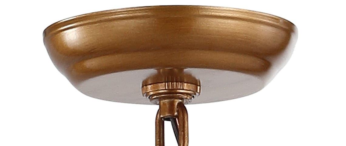 Pagoda 12" 4-Bulb Lantern Metal LED Pendant, Antique Gold