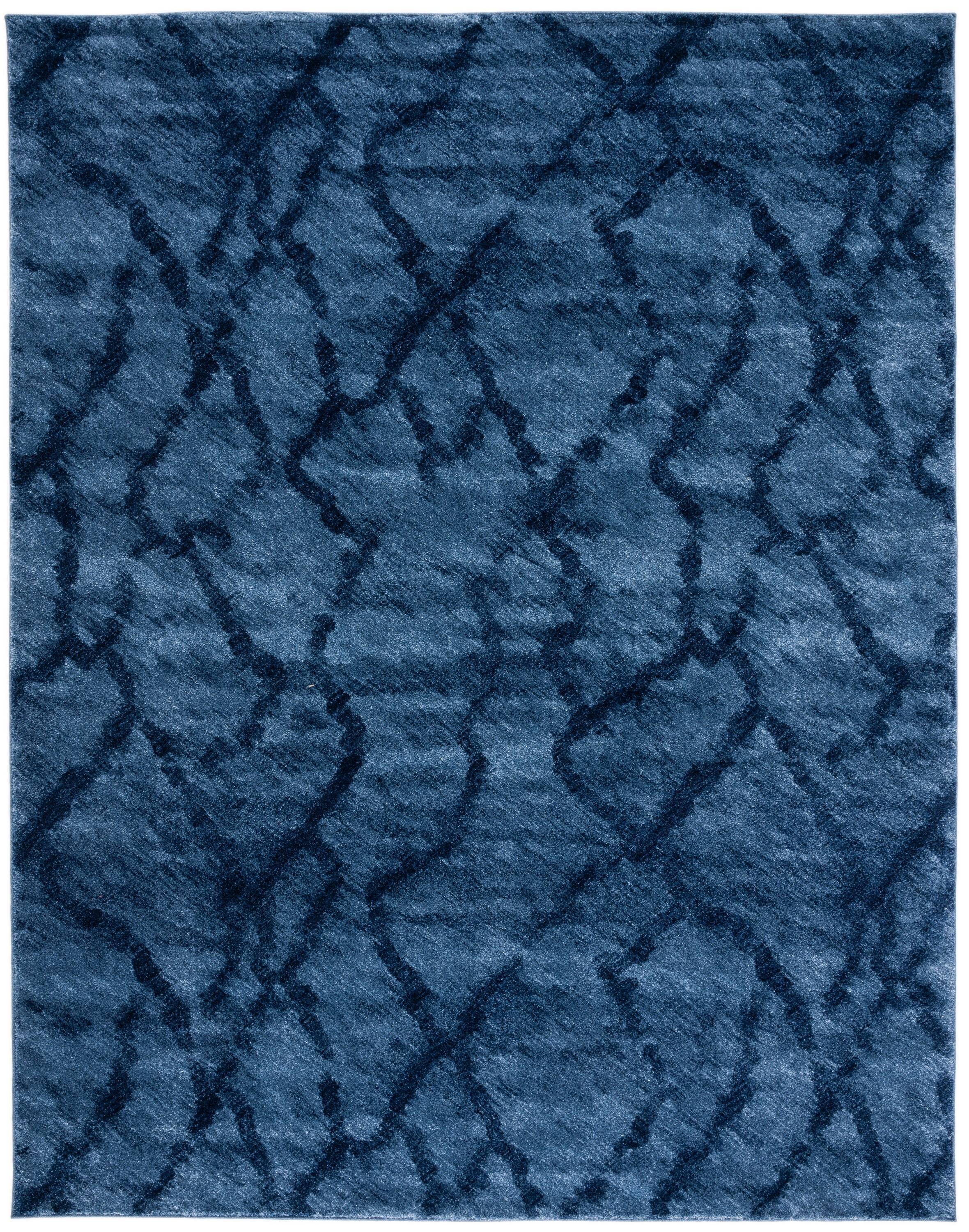 Retro RET2144 Power Loomed Indoor Area Rug - Blue/Dark Blue - 10'x14' - Safavieh.