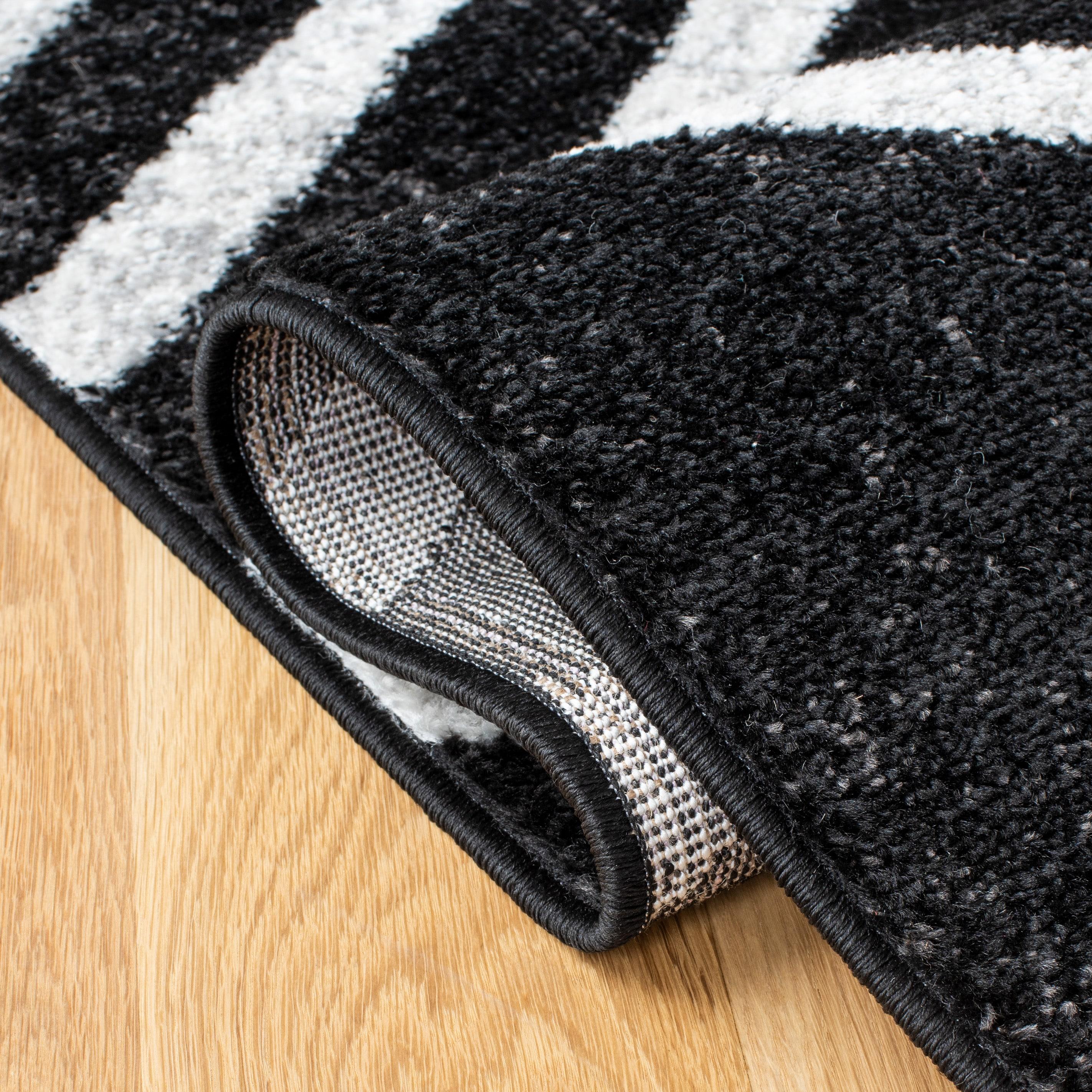 Adirondack ADR241 Machine Made Indoor Area Rug - Black/Ivory - 8'x10' - Safavieh