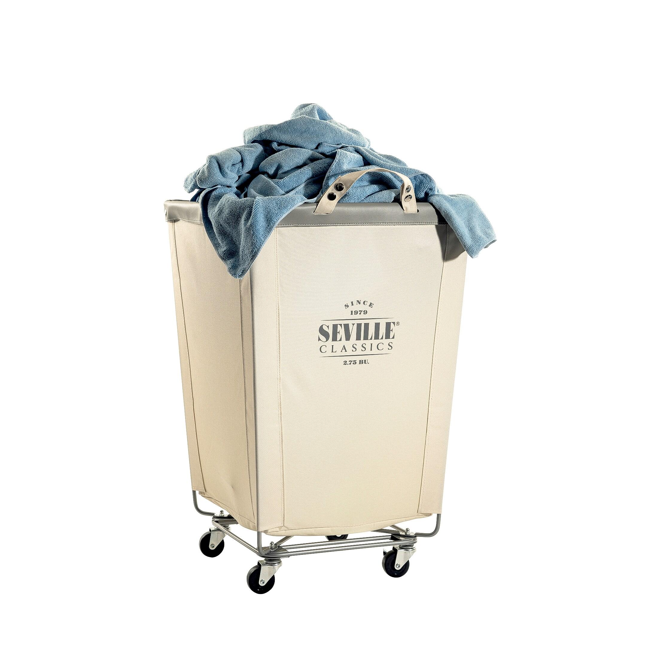Seville Classics Rolling Commercial Laundry Hamper