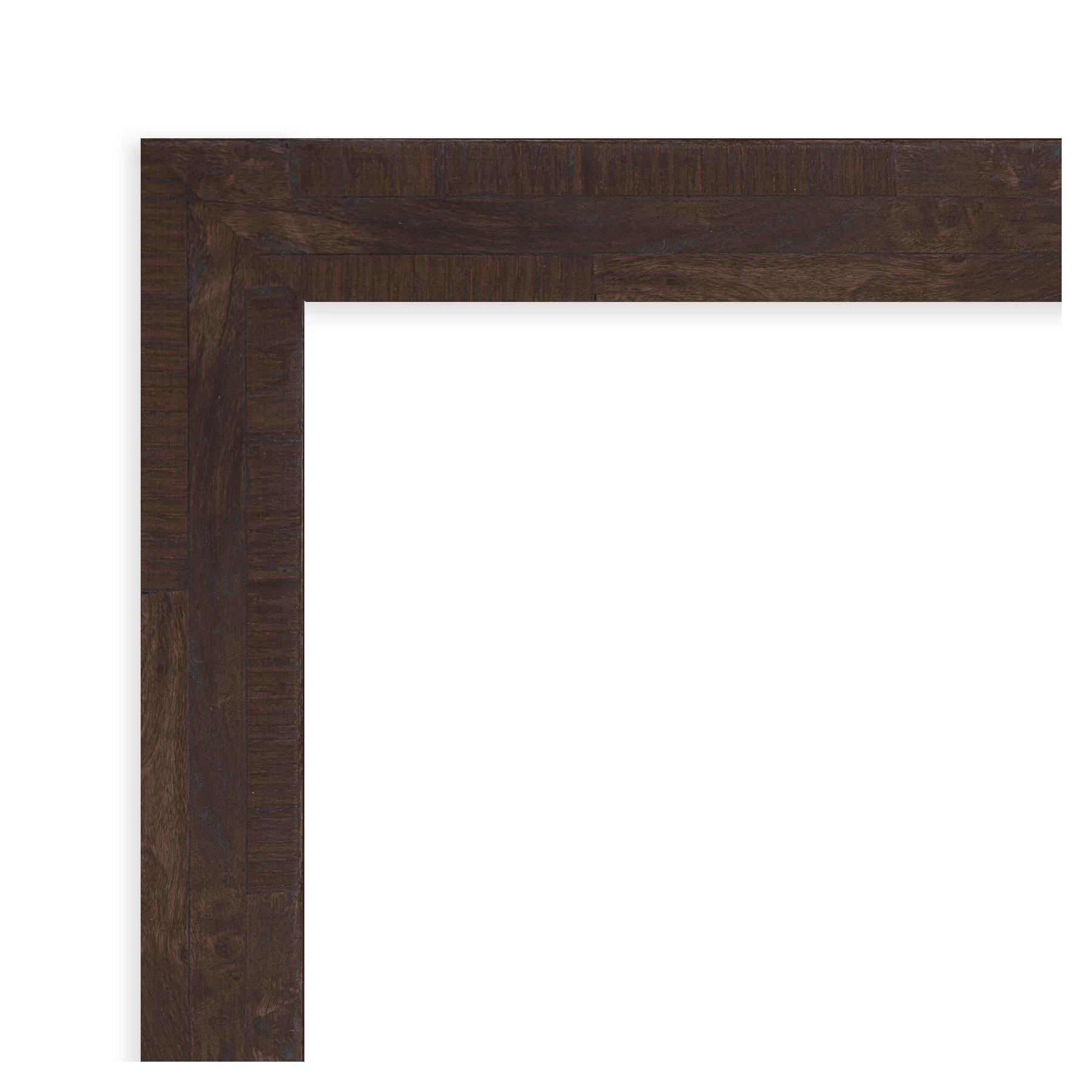 21" x 27" Non-Beveled Fresco Wood Bathroom Wall Mirror Dark Walnut - Amanti Art: Includes Mounting Hardware