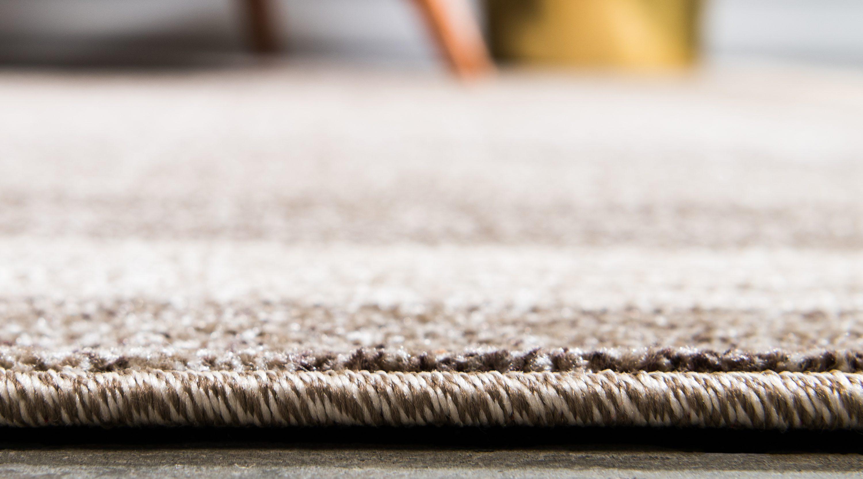 Unique Loom Del Mar Collection Area Rug - Maria (6' 1" x 9' Rectangle Light Brown/Ivory)