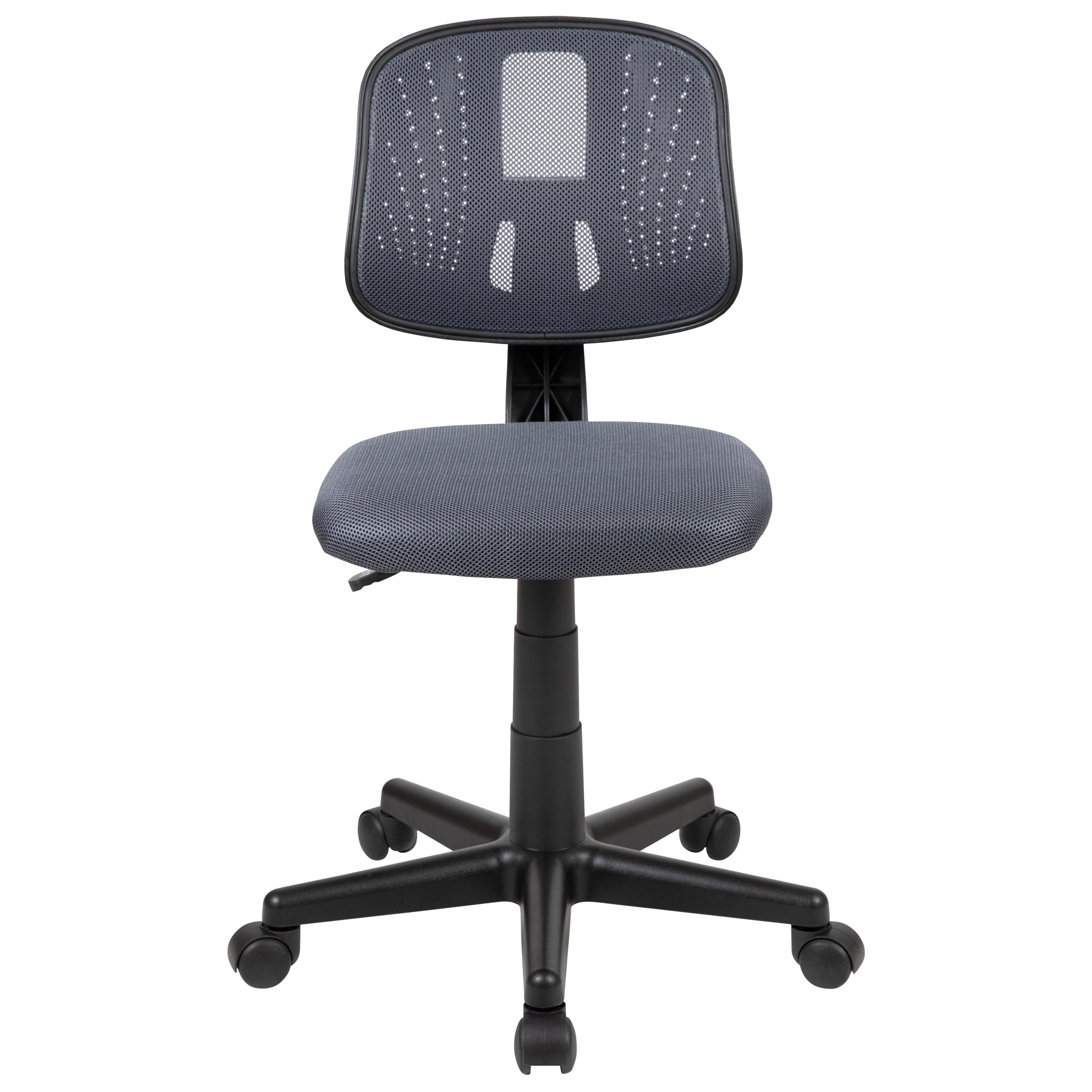 Flash Furniture Flash Fundamentals Mid-Back Gray Mesh Swivel Task Office Chair with Pivot Back