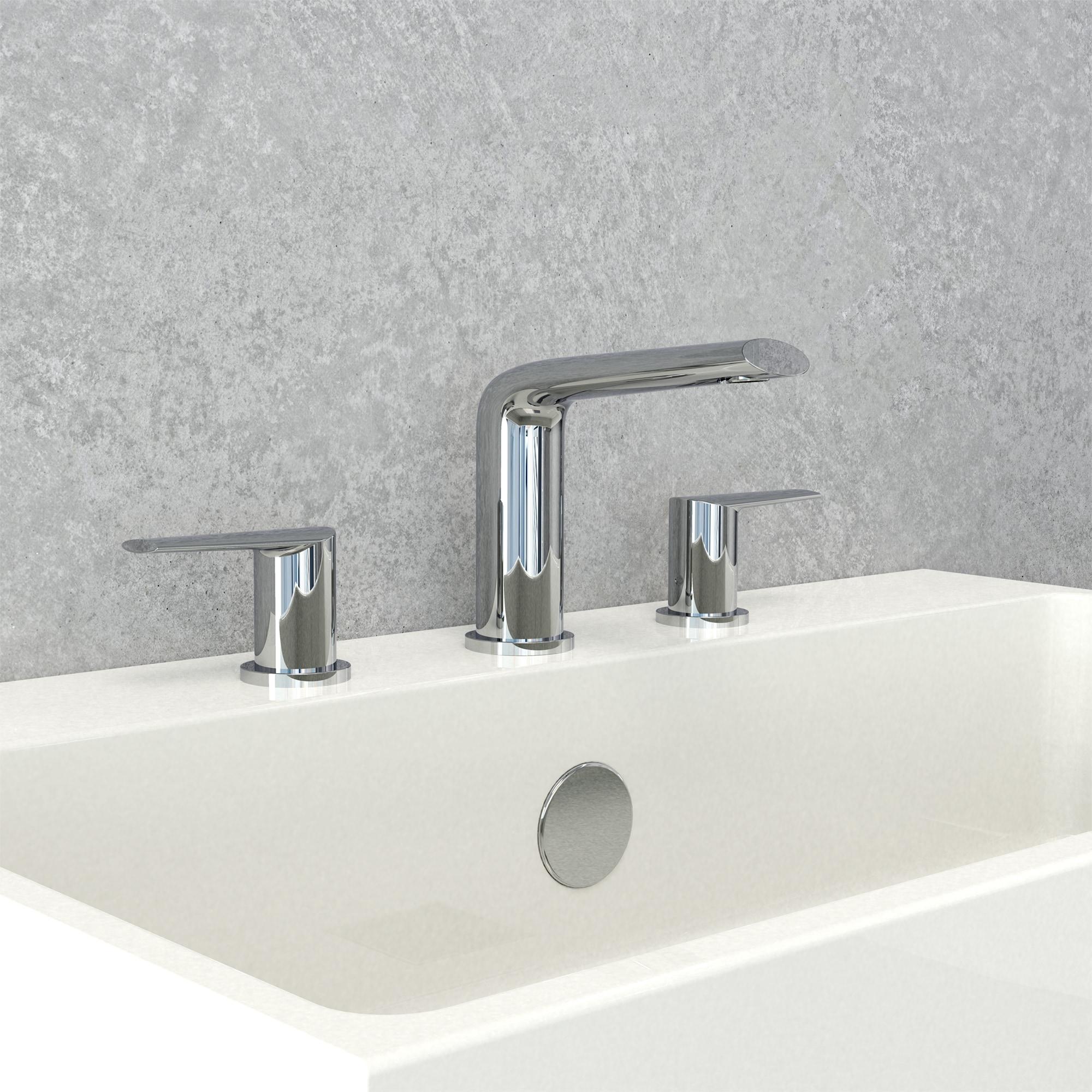 Belanger OPA79CCP Two-Handle Widespread Bathroom Faucet with Drain Assembly, Polished Chrome