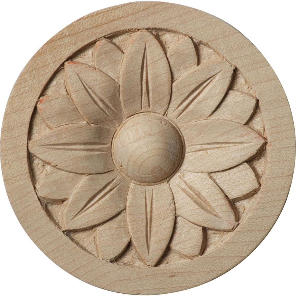 2 3/4" Round Unfinished Cherry Wood Rosette