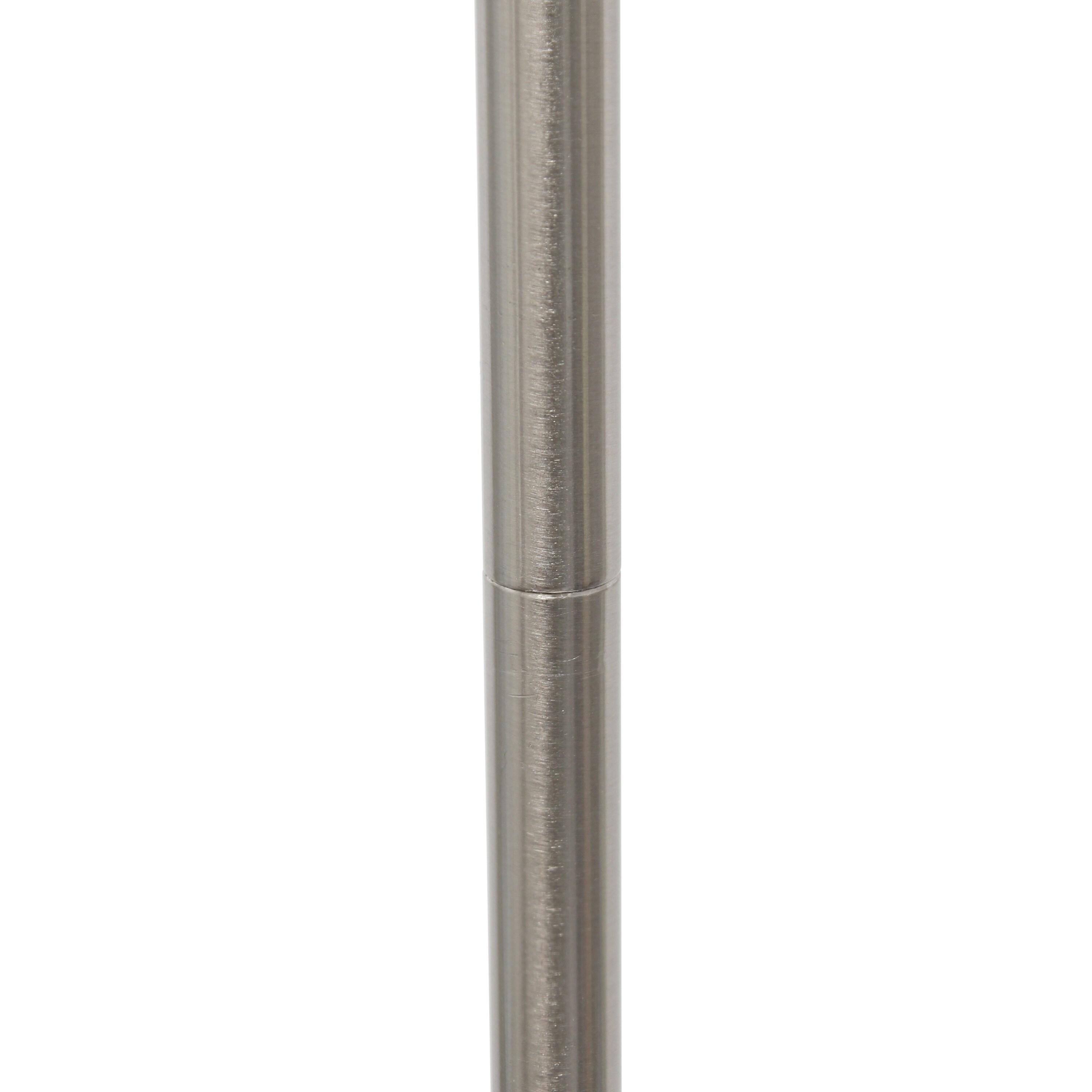 Drum Shade Floor Lamp White - Simple Designs: Brushed Nickel, Modern Style, ETL Listed