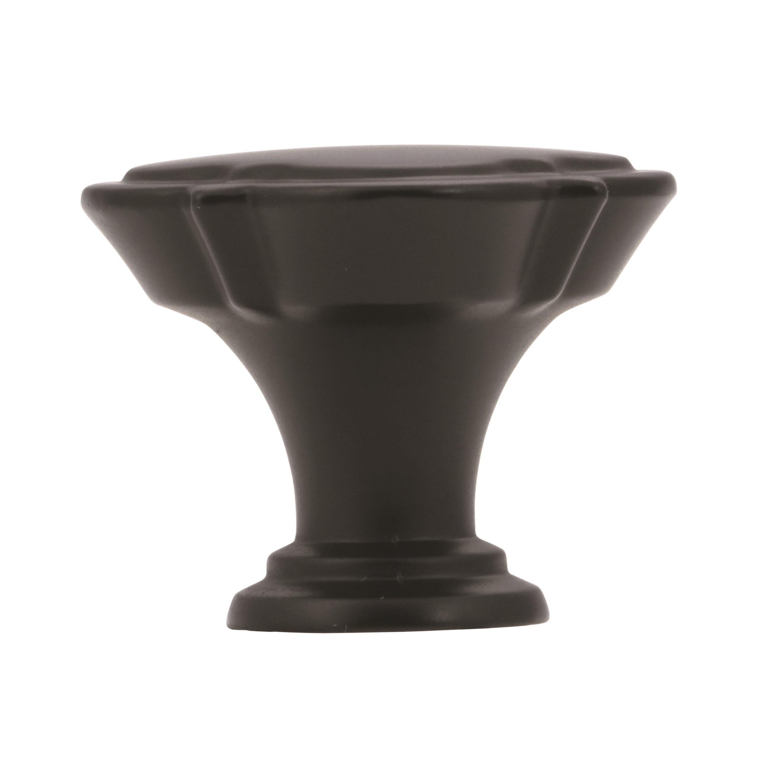 Grace Revitalize Black Bronze Square Cabinet Knob with Mounting Hardware