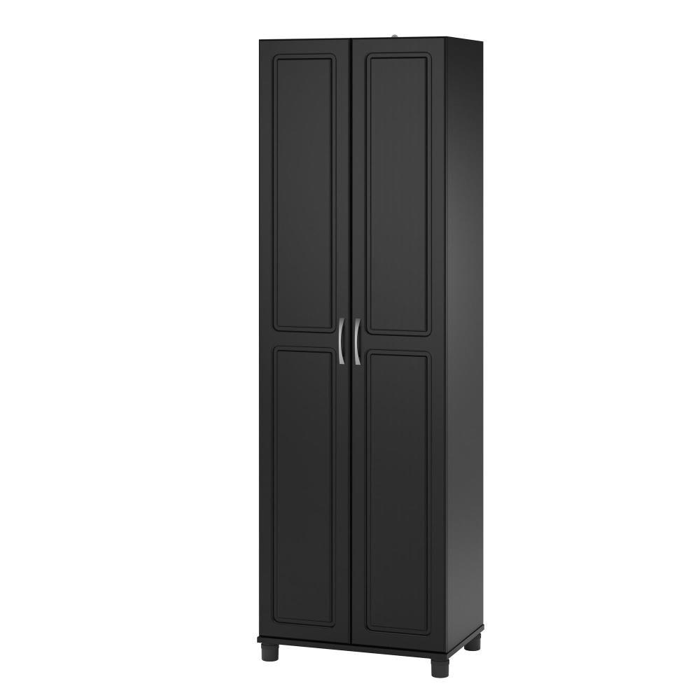 Systembuild Kendall 24" Utility Storage Cabinet, Black