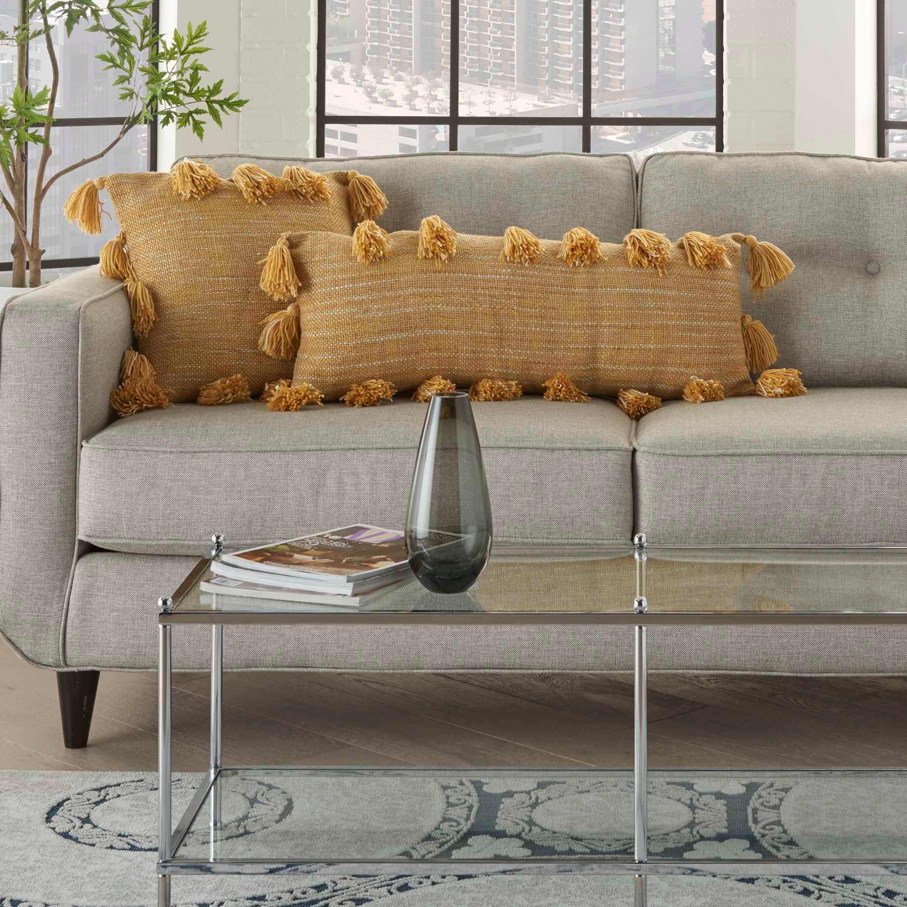 Life Styles Woven with Tassels Throw Pillow - Mina Victory