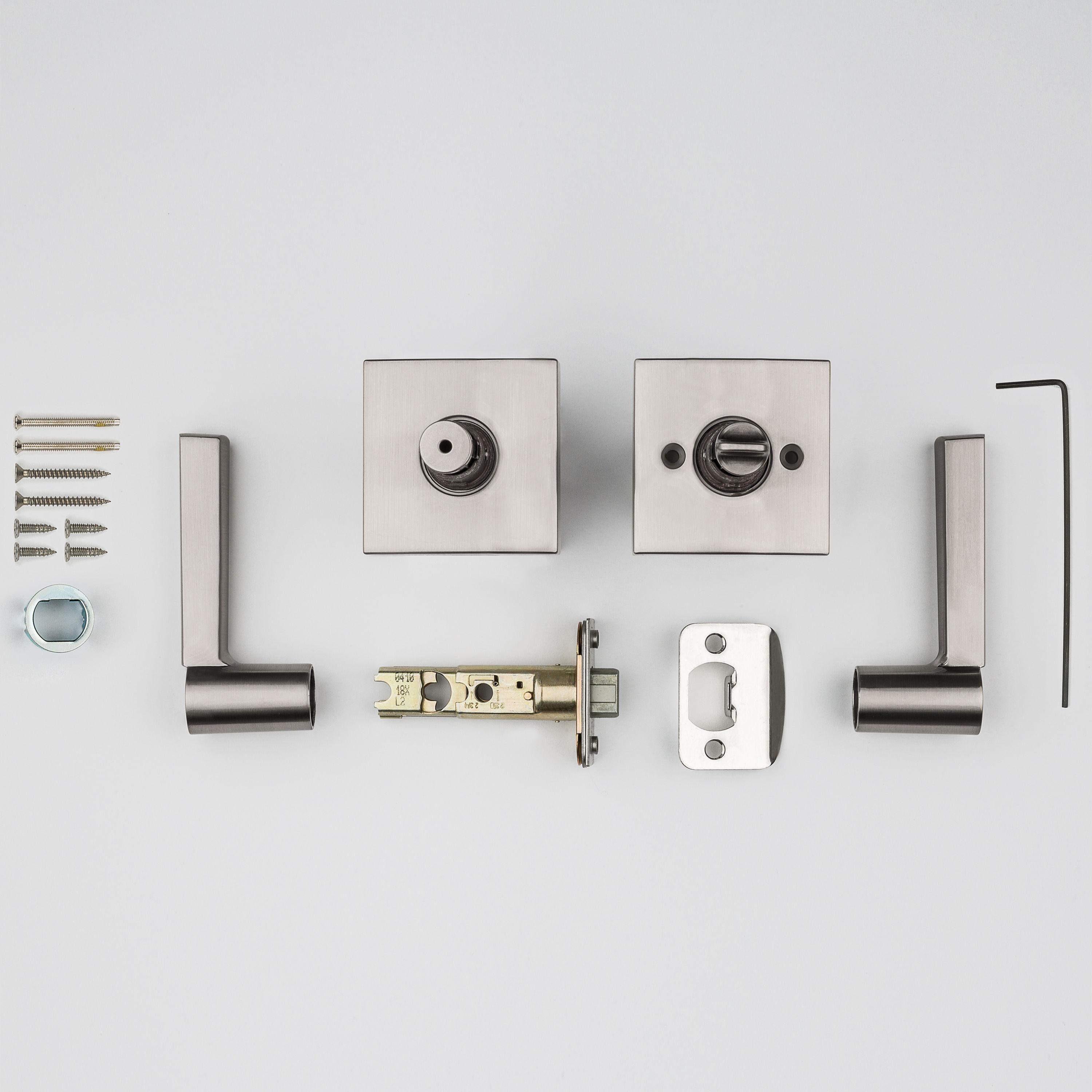 Baldwin Spyglass Bed/Bath Lever in SN