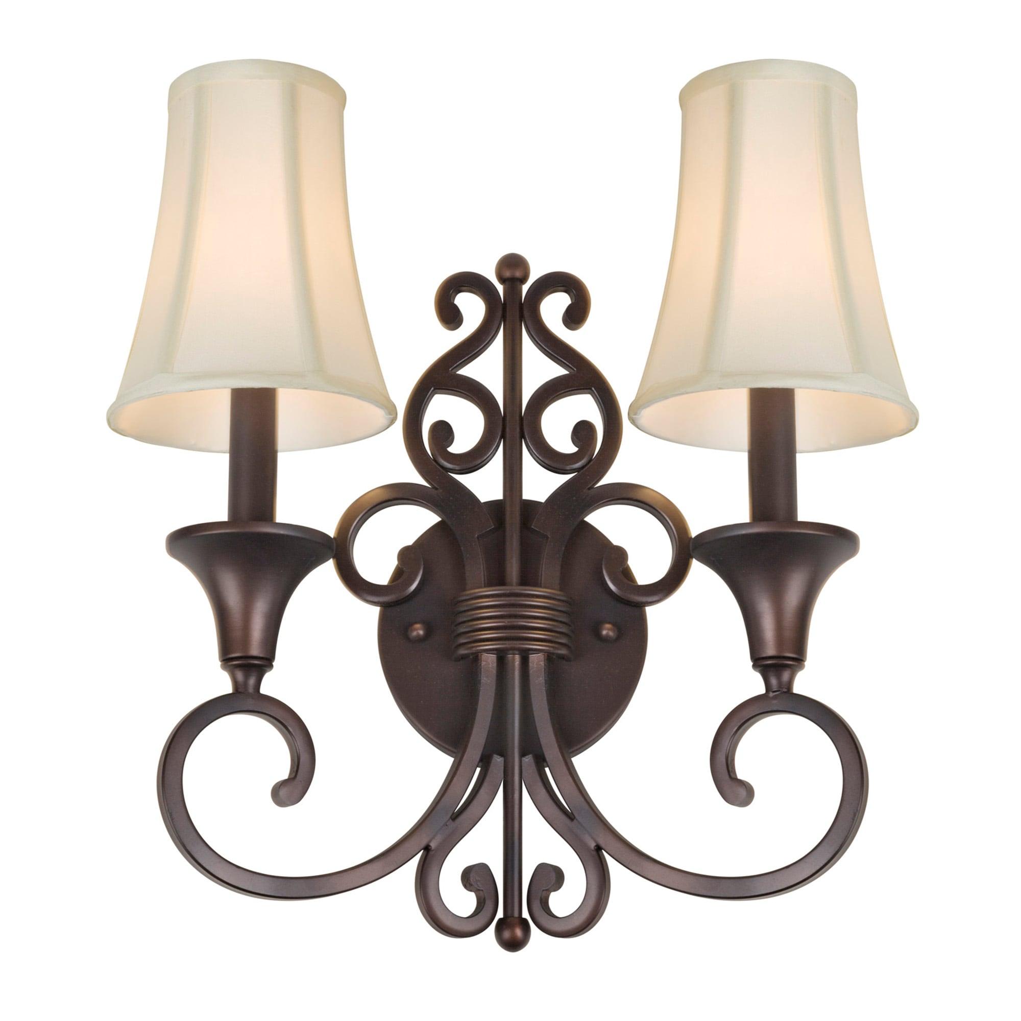 Forte Lighting 2327-02 2 Light 16" Tall Wall Sconce - Bronze