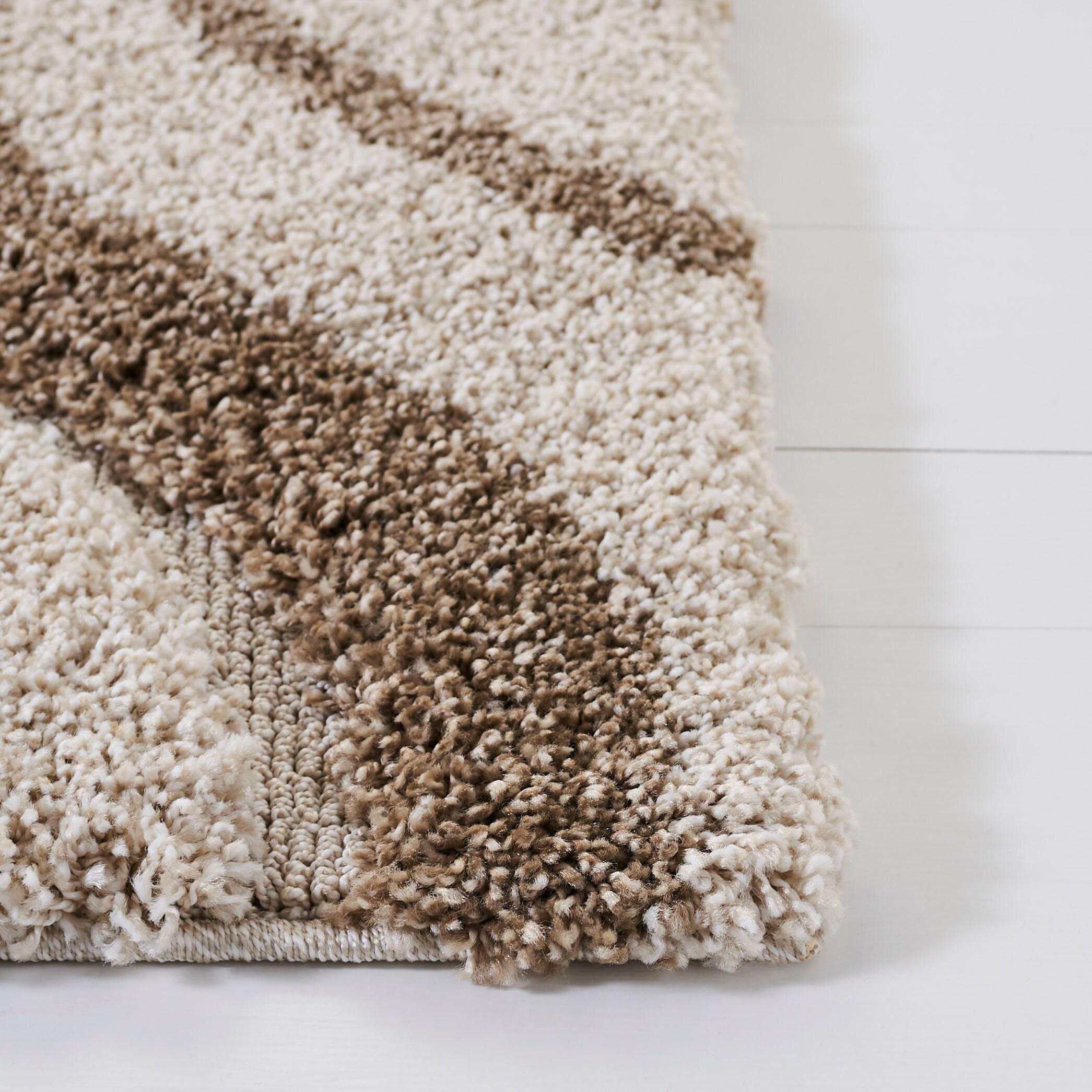 Florida Shag SG461 Power Loomed Indoor Runner Rug - Ivory/Beige - 2'3"x9' - Safavieh