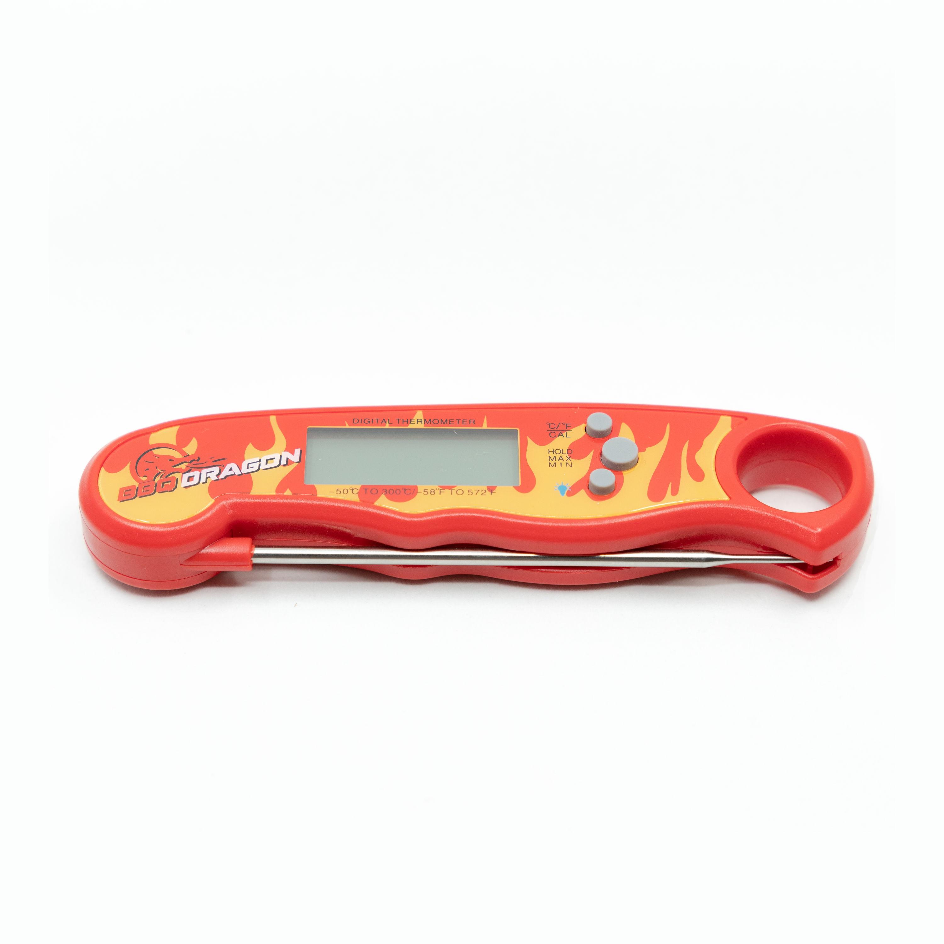 BBQ Dragon Meat Thermometer Digital - Waterproof Instant Read Food Thermometer for Cooking, Baking, & Grilling - Digital Meat Thermometer with Probe - Kitchen Thermometer for Cooking & Candy Making