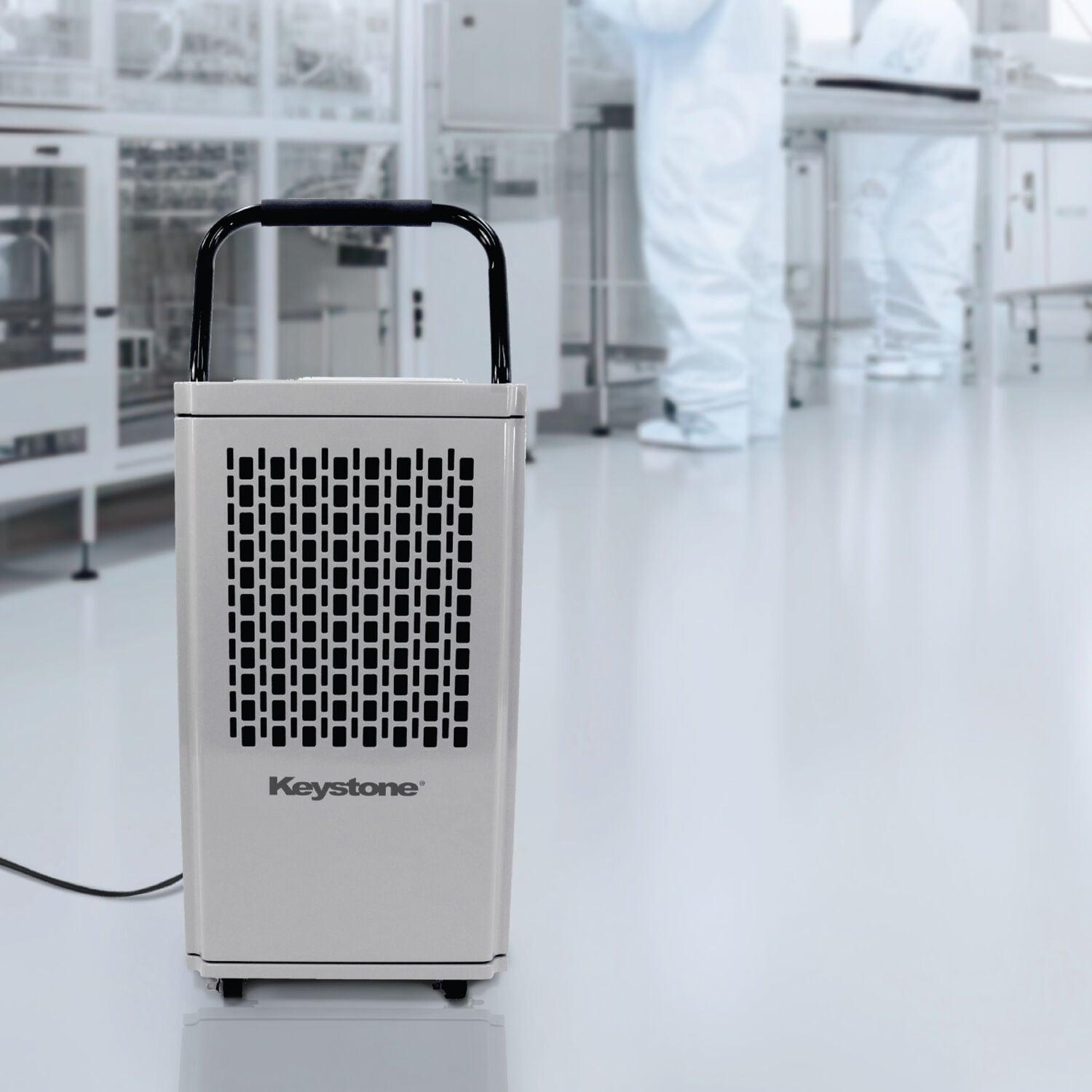 Keystone 110 Pints Commercial Dehumidifier for Rooms up to 2000 Sq. Ft.