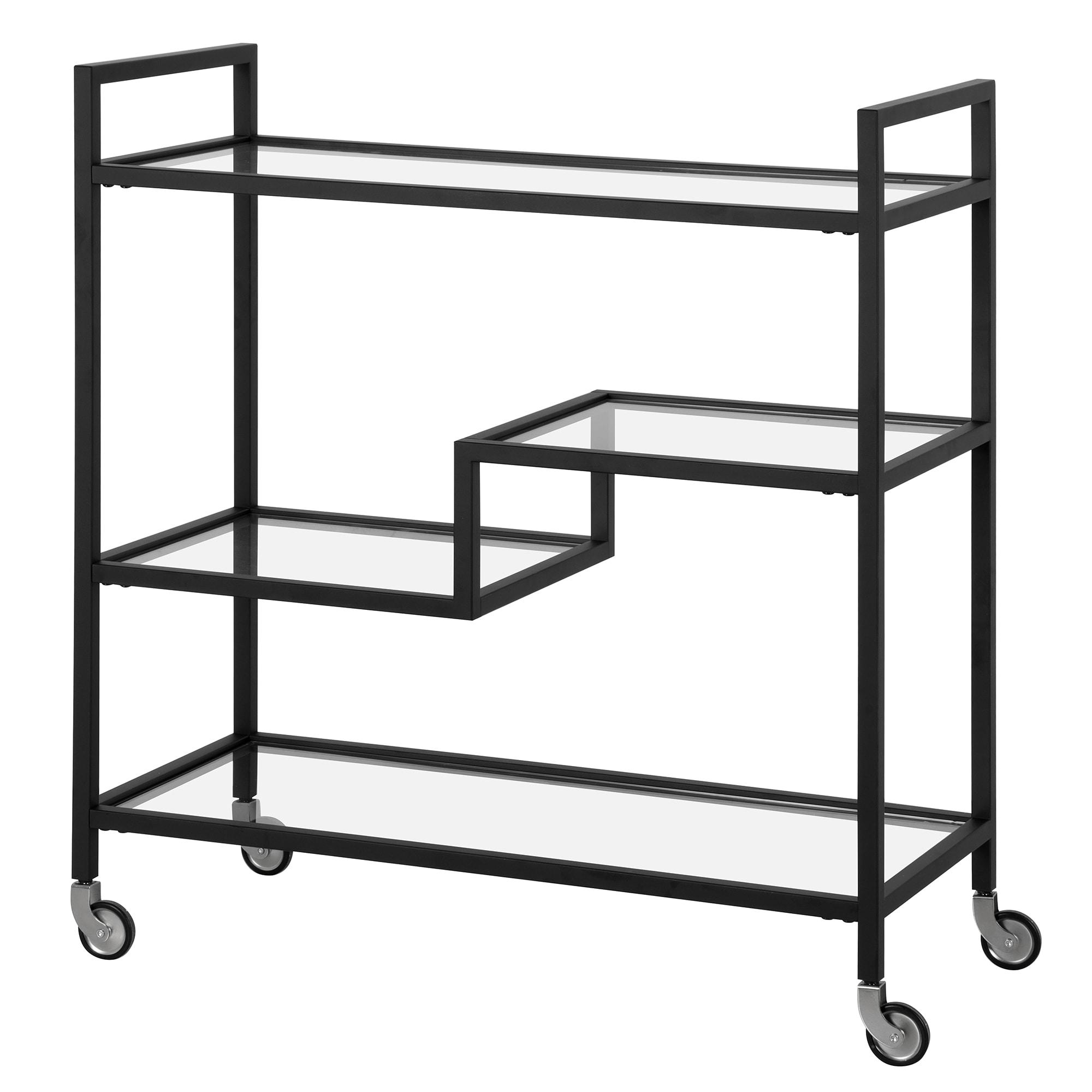 Henn&Hart 33" Blackened Bronze Bar Cart