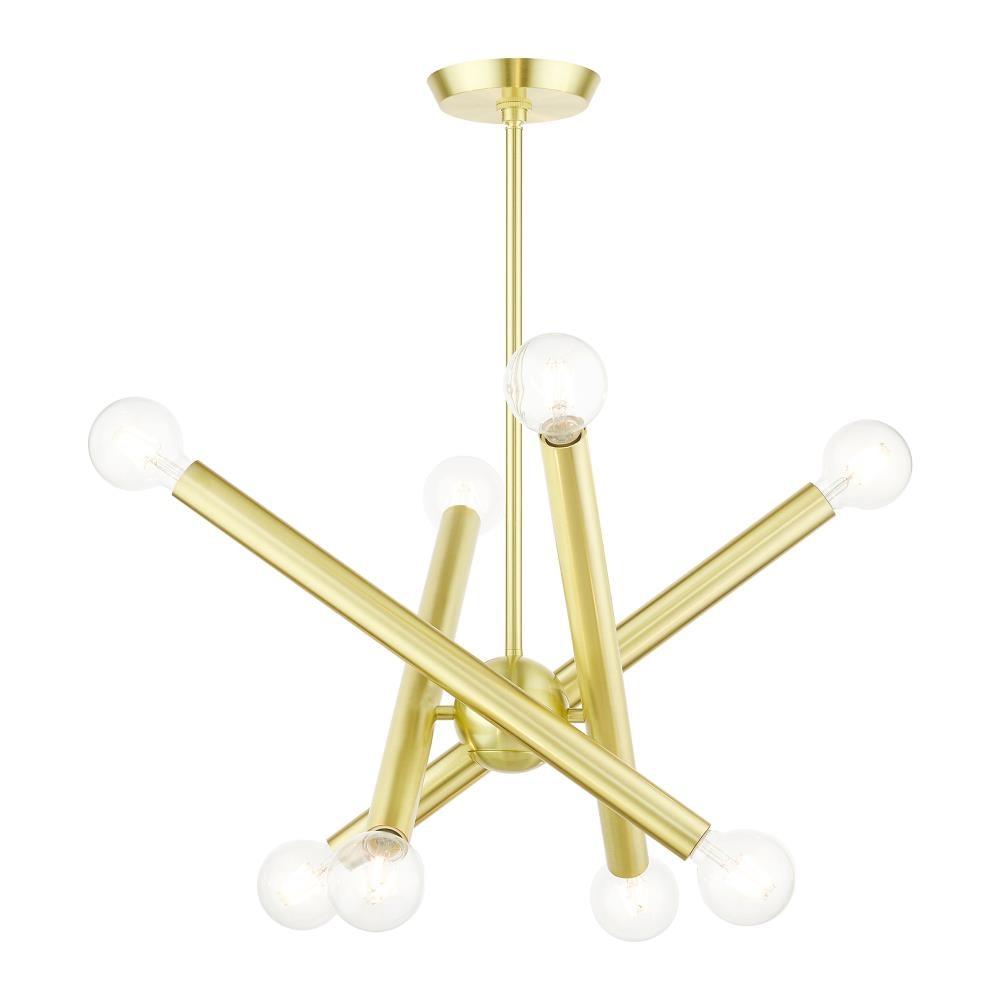 Livex Lighting Stafford 8 - Light Chandelier in  Satin Brass