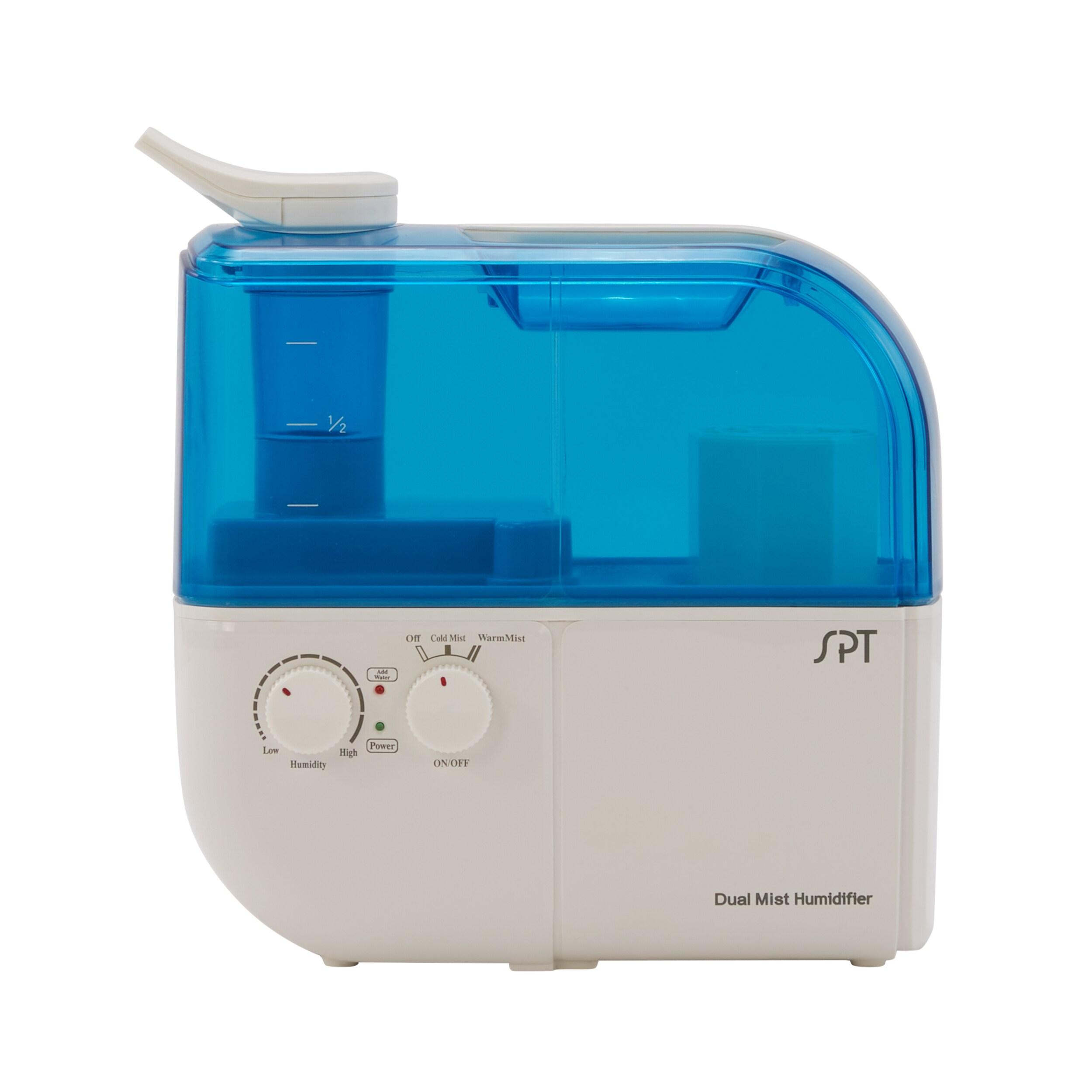 SPT Blue and White Dual Mist Humidifier with Automatic Shutoff