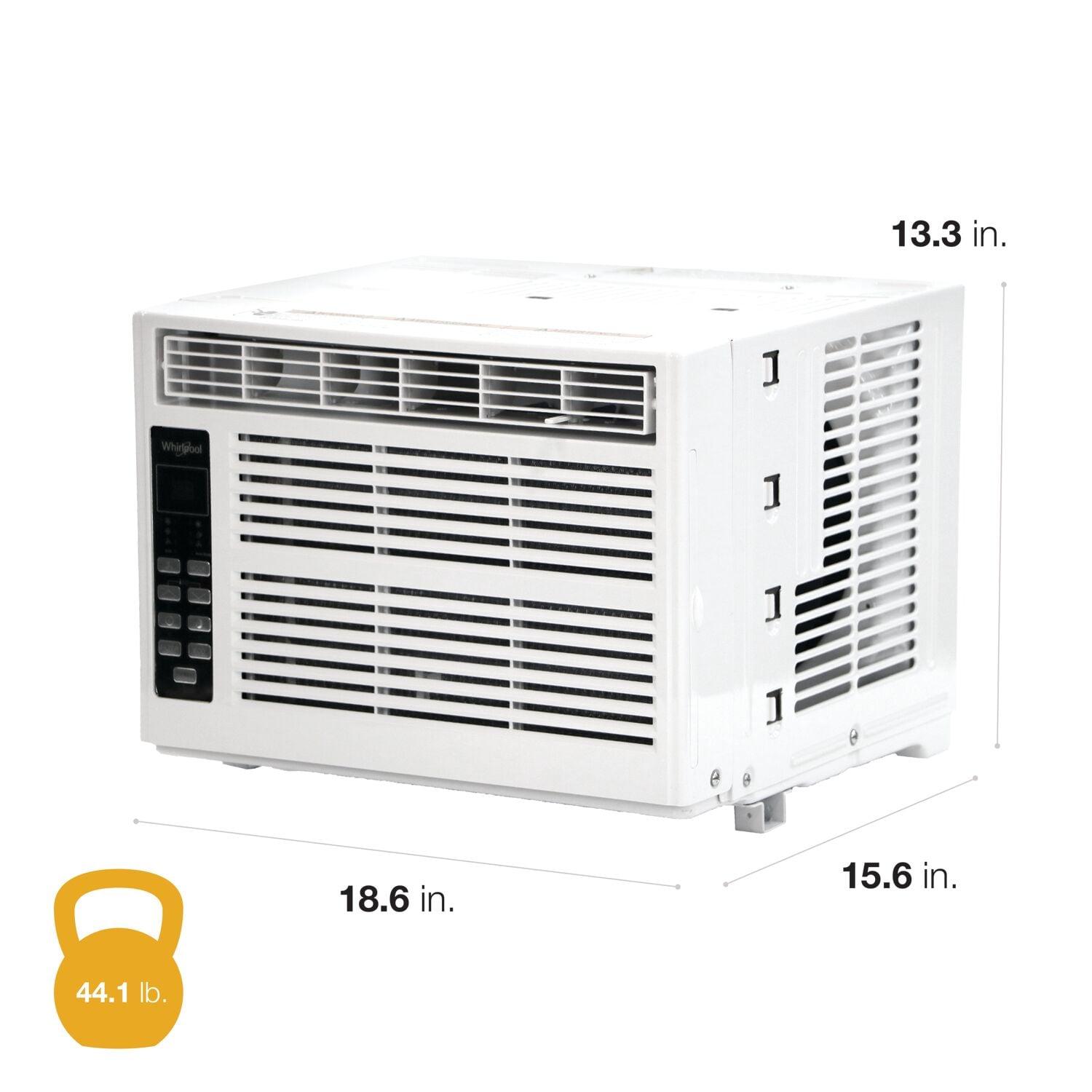 Whirlpool 6000 BTU 115V Window Mounted Air Conditioner and Dehumidifier: 3 Speeds, 8-Way Air Control, 200-500 sq. ft.