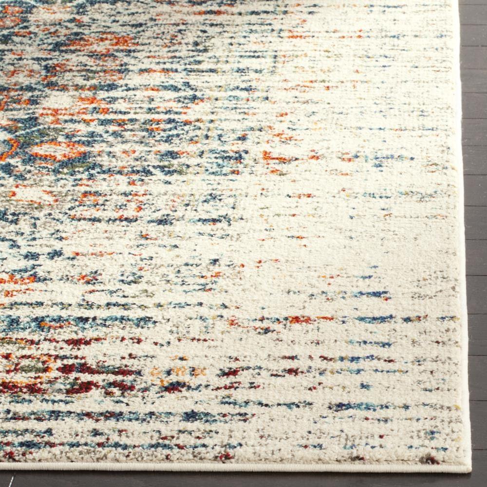 Monaco MNC208 Power Loomed Indoor Accent Rug - Ivory/Blue - 3'x5' - Safavieh