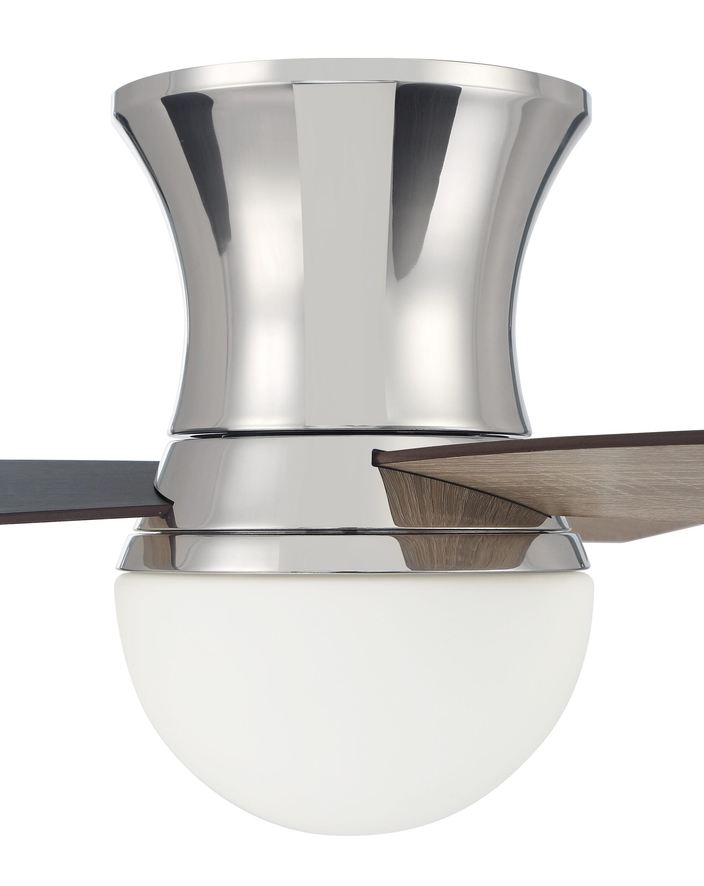 DBK52PLN3-Craftmade Lighting-Daybreak - 3 Blade Flush Mount Ceiling Fan with Light Kit In Contemporary Style-14.09 Inches Tall and 52 Inches