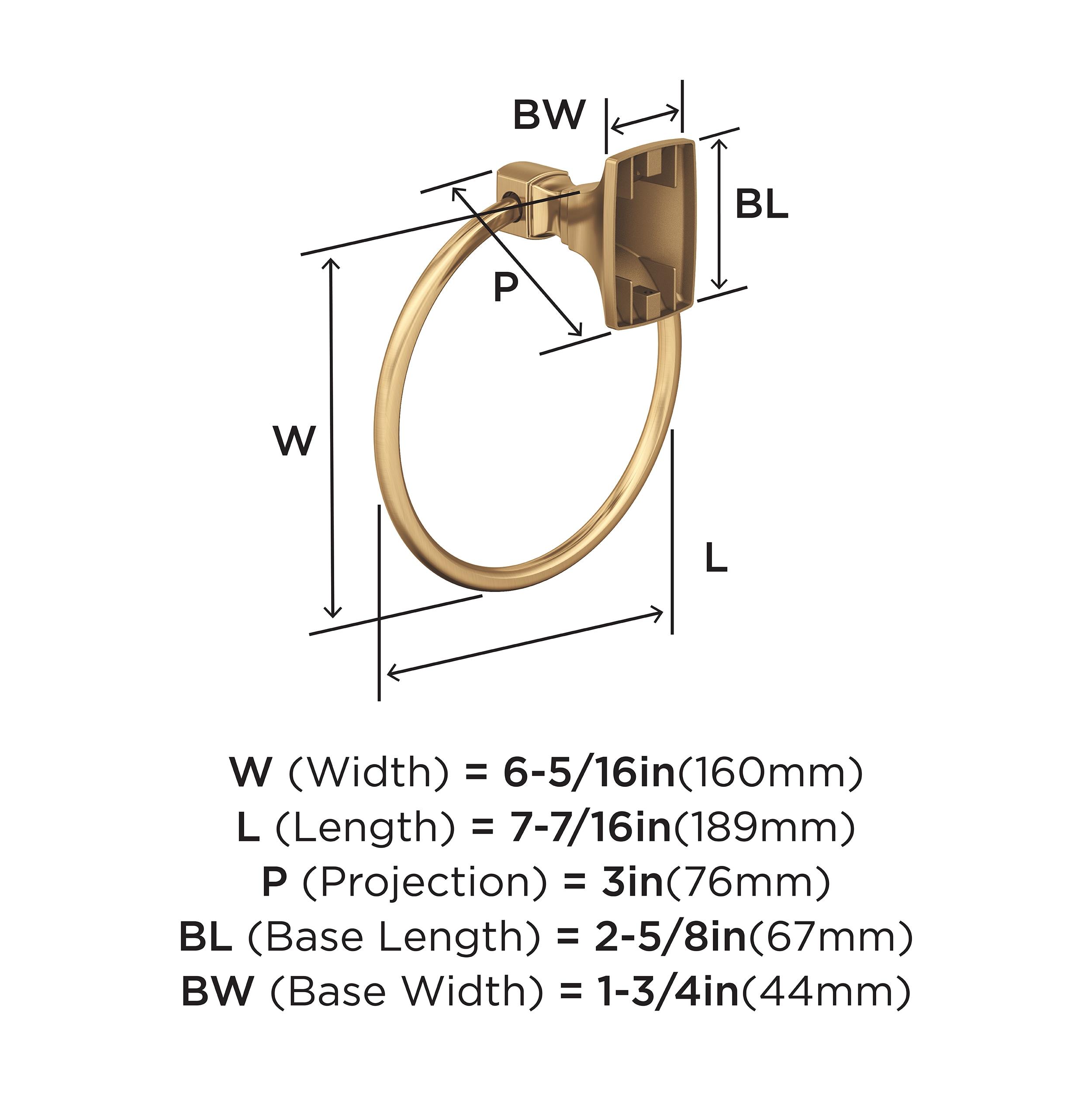 Amerock Highland Ridge Champagne Bronze Closed Towel Ring