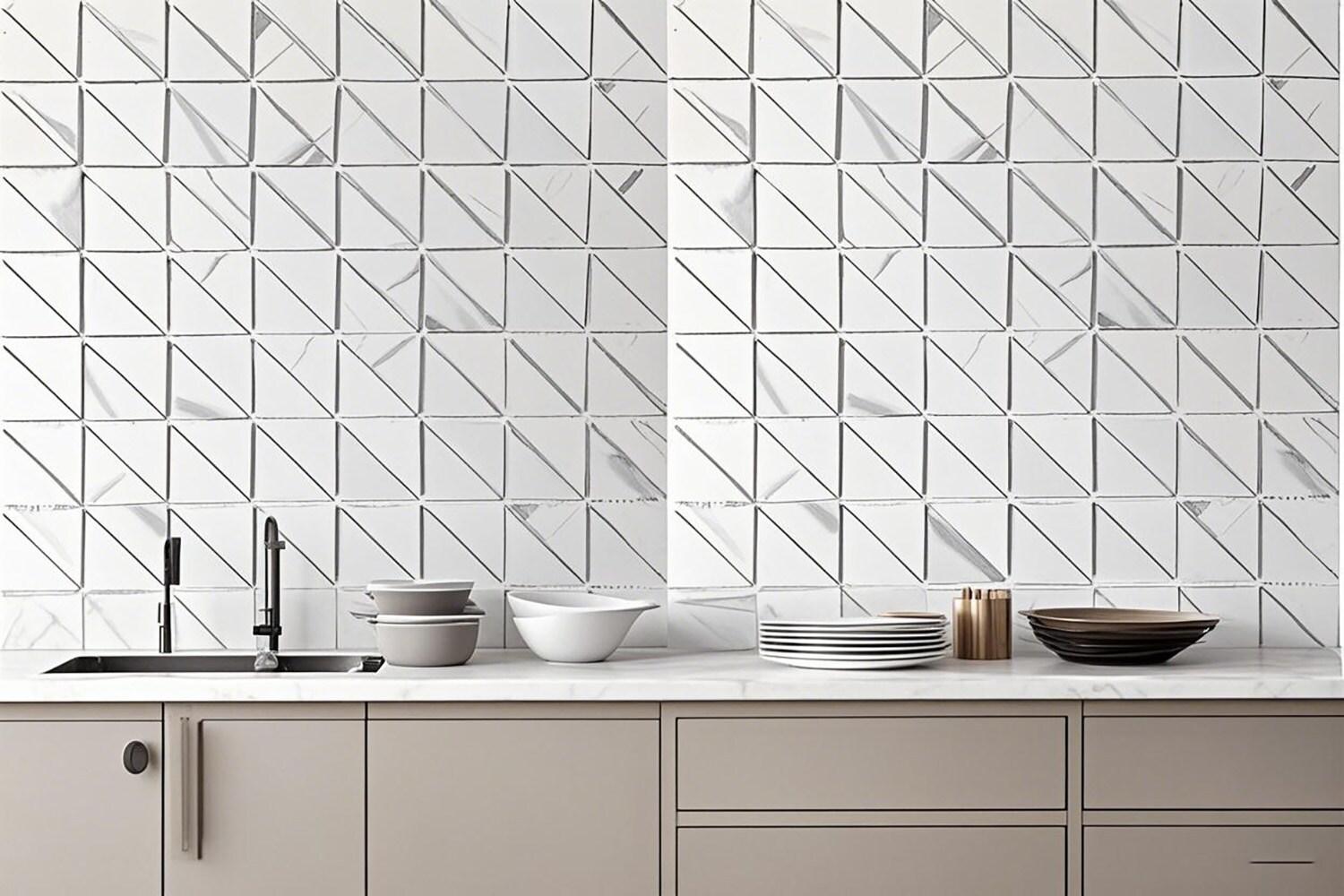 Art Deco Triangle 0.75" x 0.75" Glass Mosaic Tile