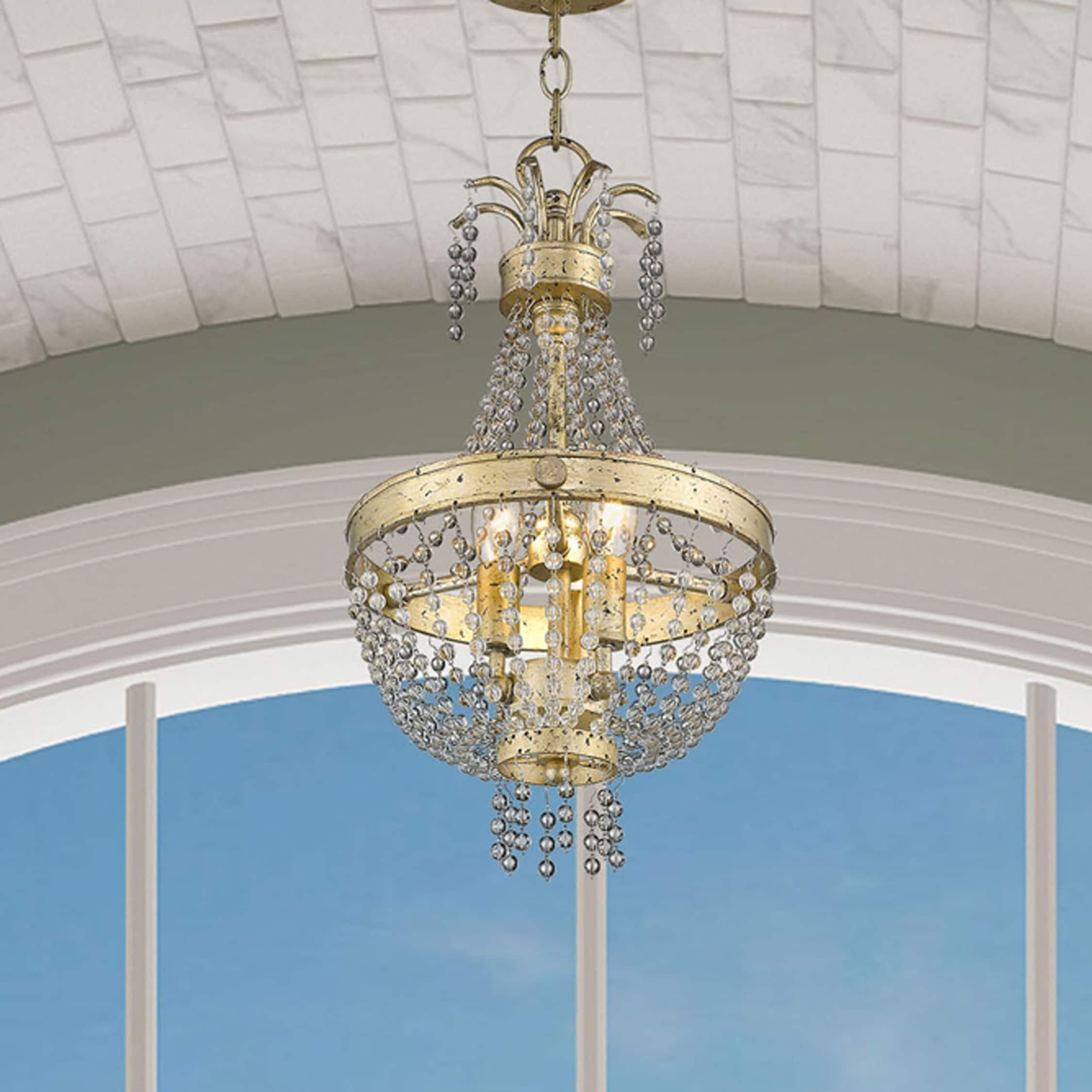 Livex Lighting Valentina 3 - Light Chandelier in  Winter Gold