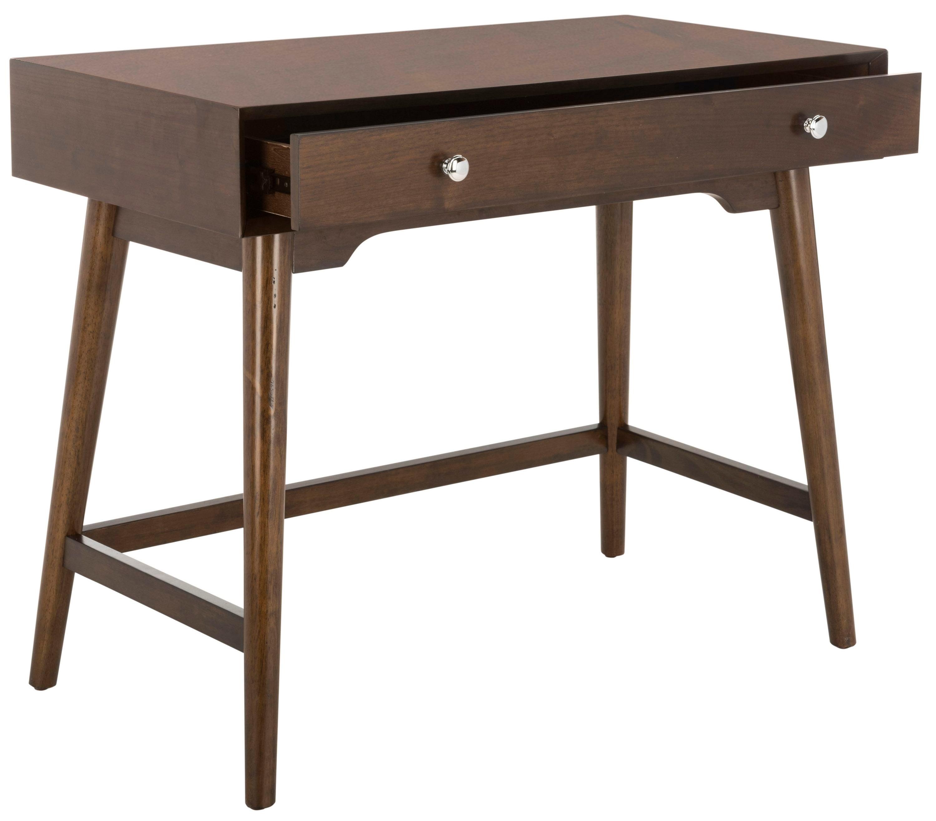 Isadora Midcentury Modern Desk - Walnut - Safavieh