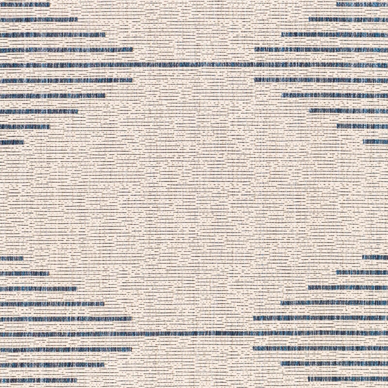 Reversible Blue Synthetic Easy Care Rectangular Rug 8' x 10'