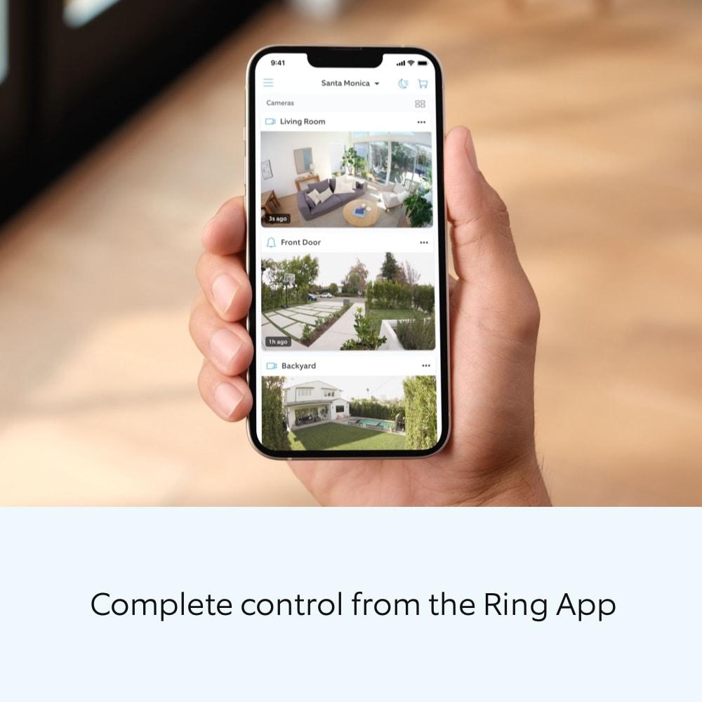 Ring Floodlight Cam Wired Plus Security Camera - Black: Wi-Fi, Motion Detection