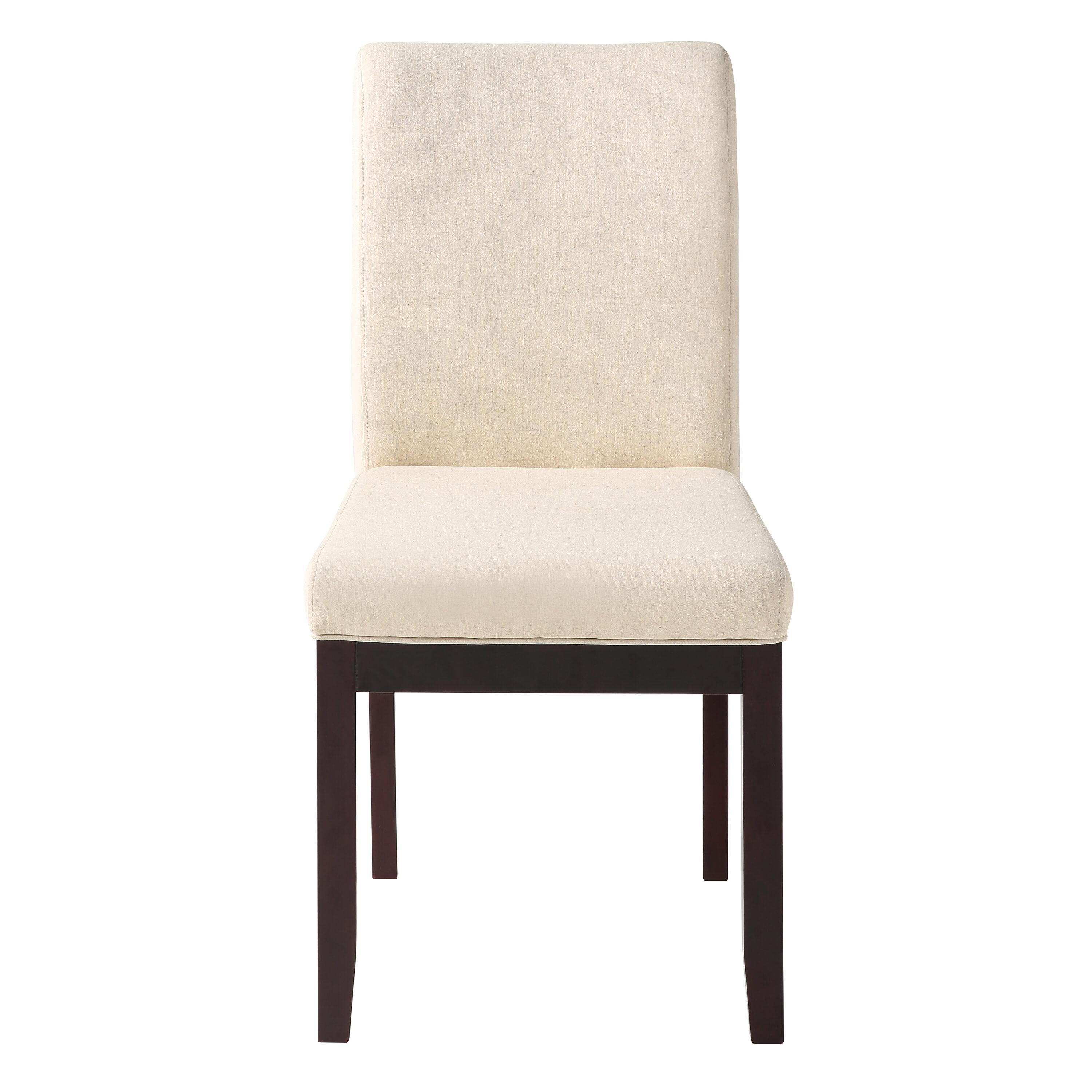 Dakota Parsons Chair Linen - OSP Home Furnishings: Classic Upholstered, Espresso Wood Legs, Easy Clean