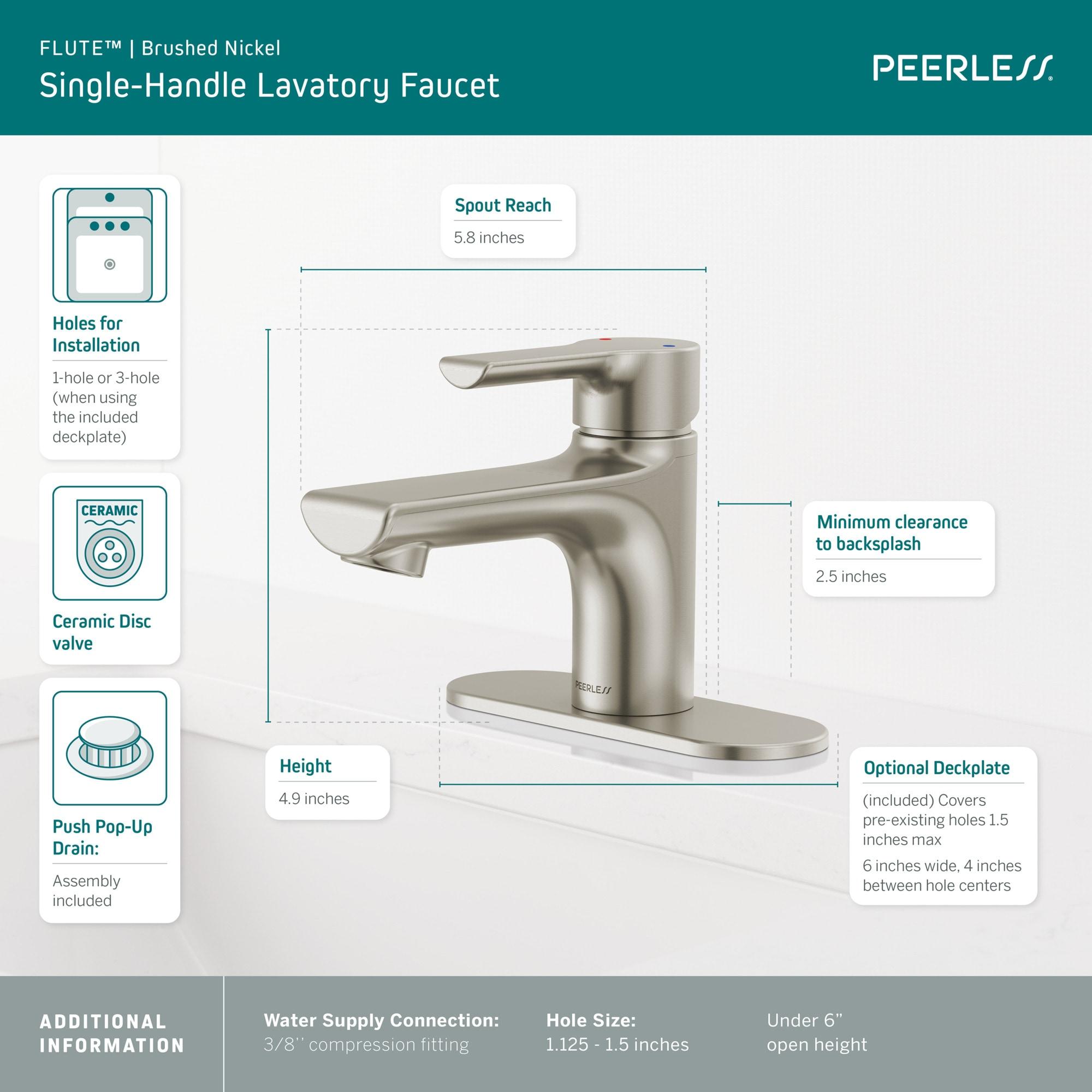 Single-Hole Single-handle Bathroom Faucet with Drain Assembly