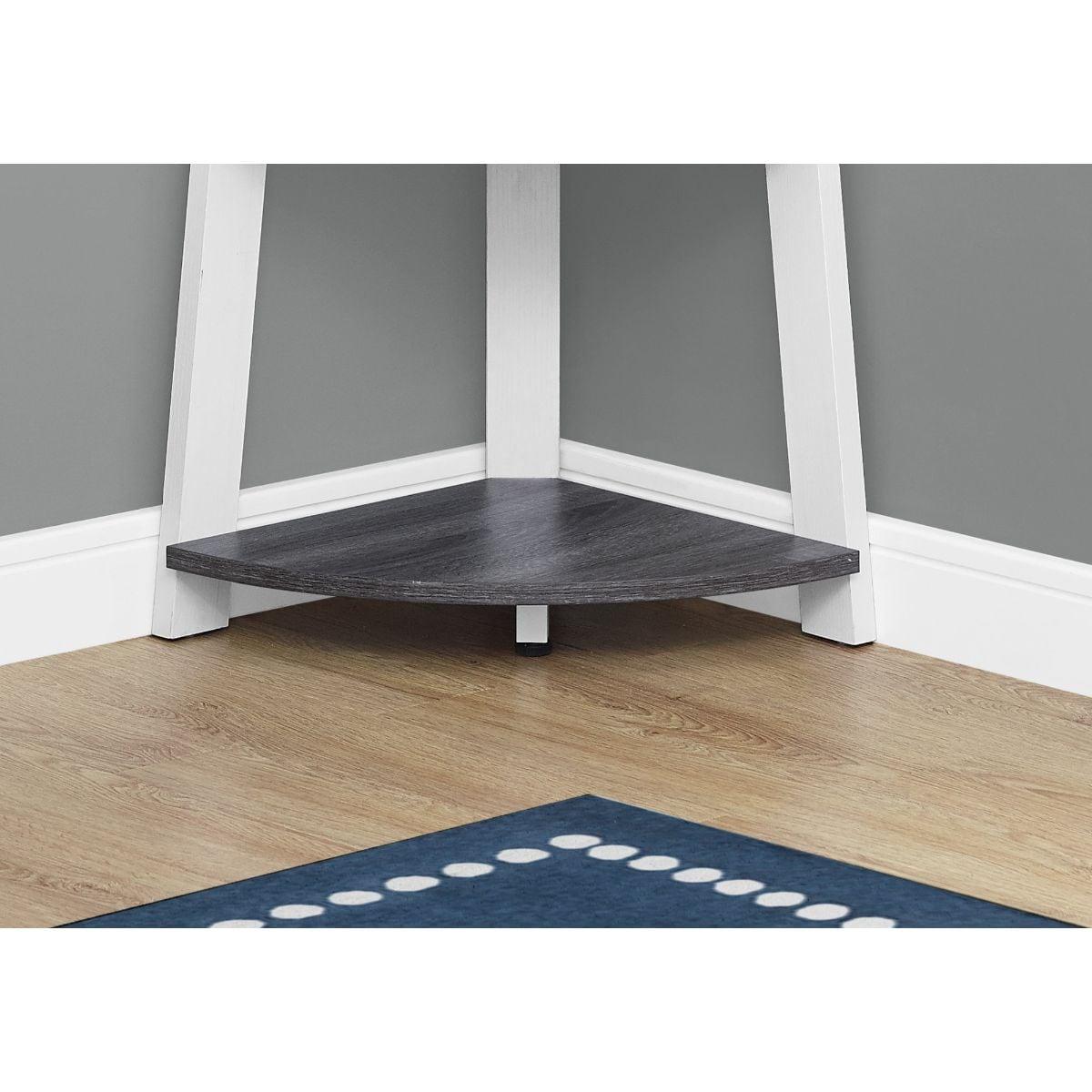 15.5" x 22.5" x 71.25" Grey White Particle Board  Bookshelf
